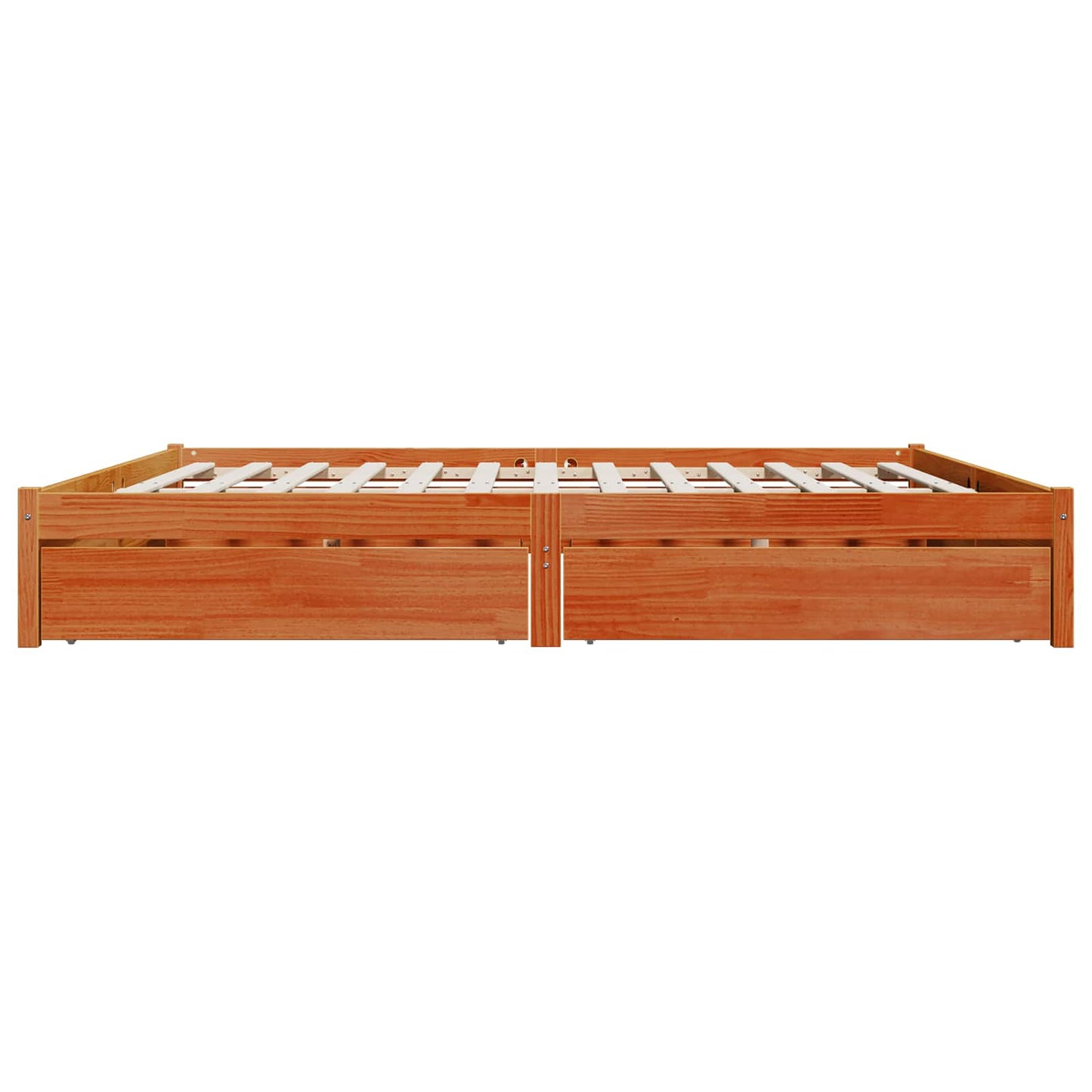 vidaXL Σκελετός Κρεβατιού Κερωτό καφέ 180 x 200 cm Στερεό ξύλο πεύκου