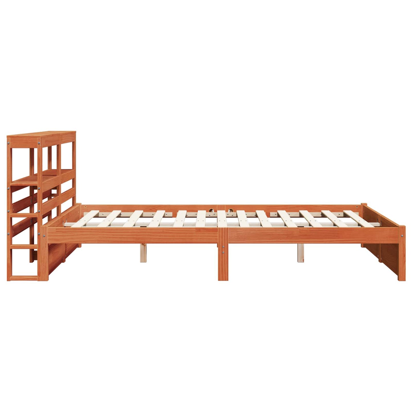vidaXL Σκελετός Κρεβατιού Κερωτό καφέ 140 x 200 cm Στερεό ξύλο πεύκου