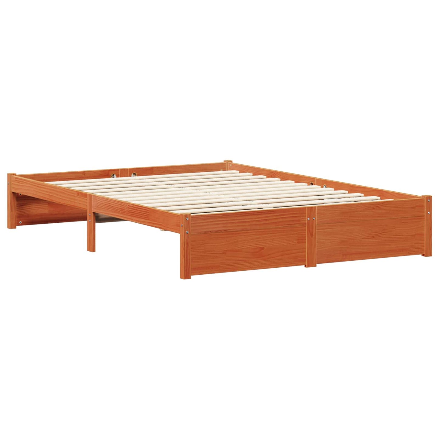 vidaXL Σκελετός Κρεβατιού Κερωτό καφέ 160 x 200 cm Στερεό ξύλο πεύκου