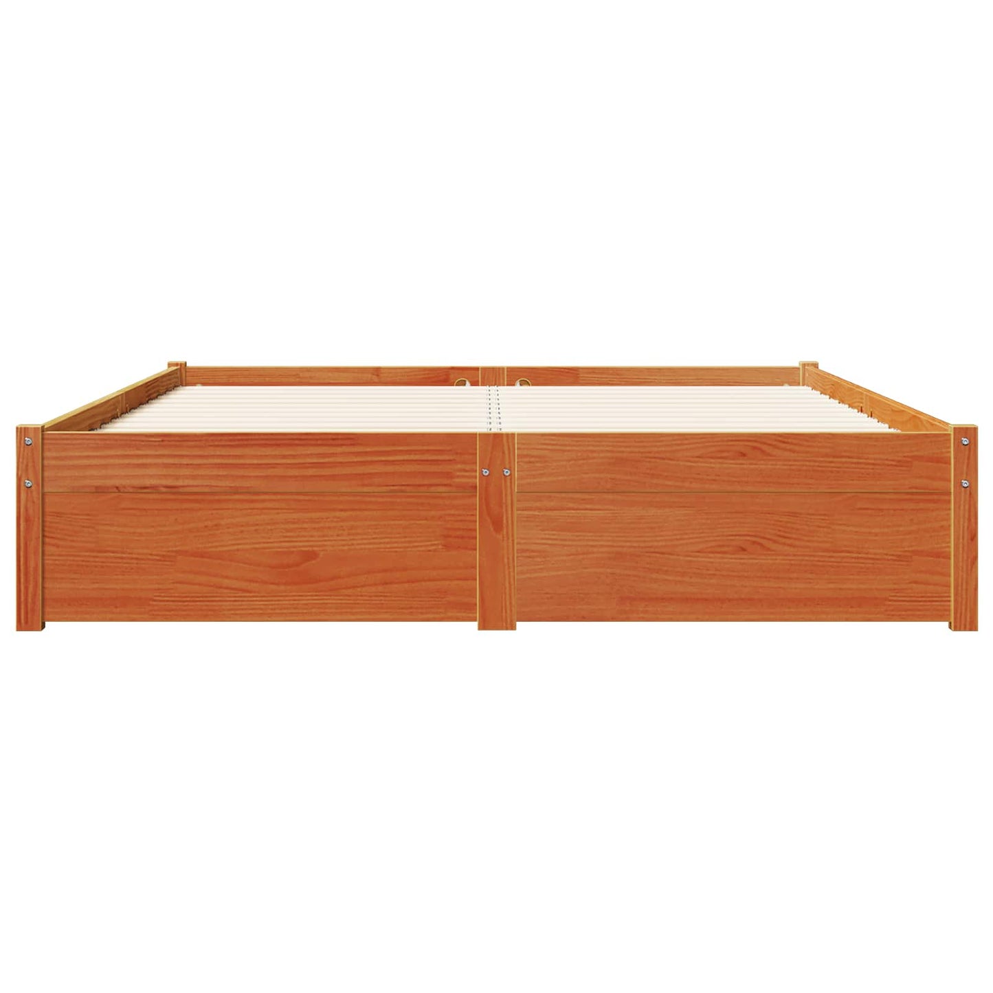 vidaXL Σκελετός Κρεβατιού Κερωτό καφέ 150 x 200 cm Στερεό ξύλο πεύκου