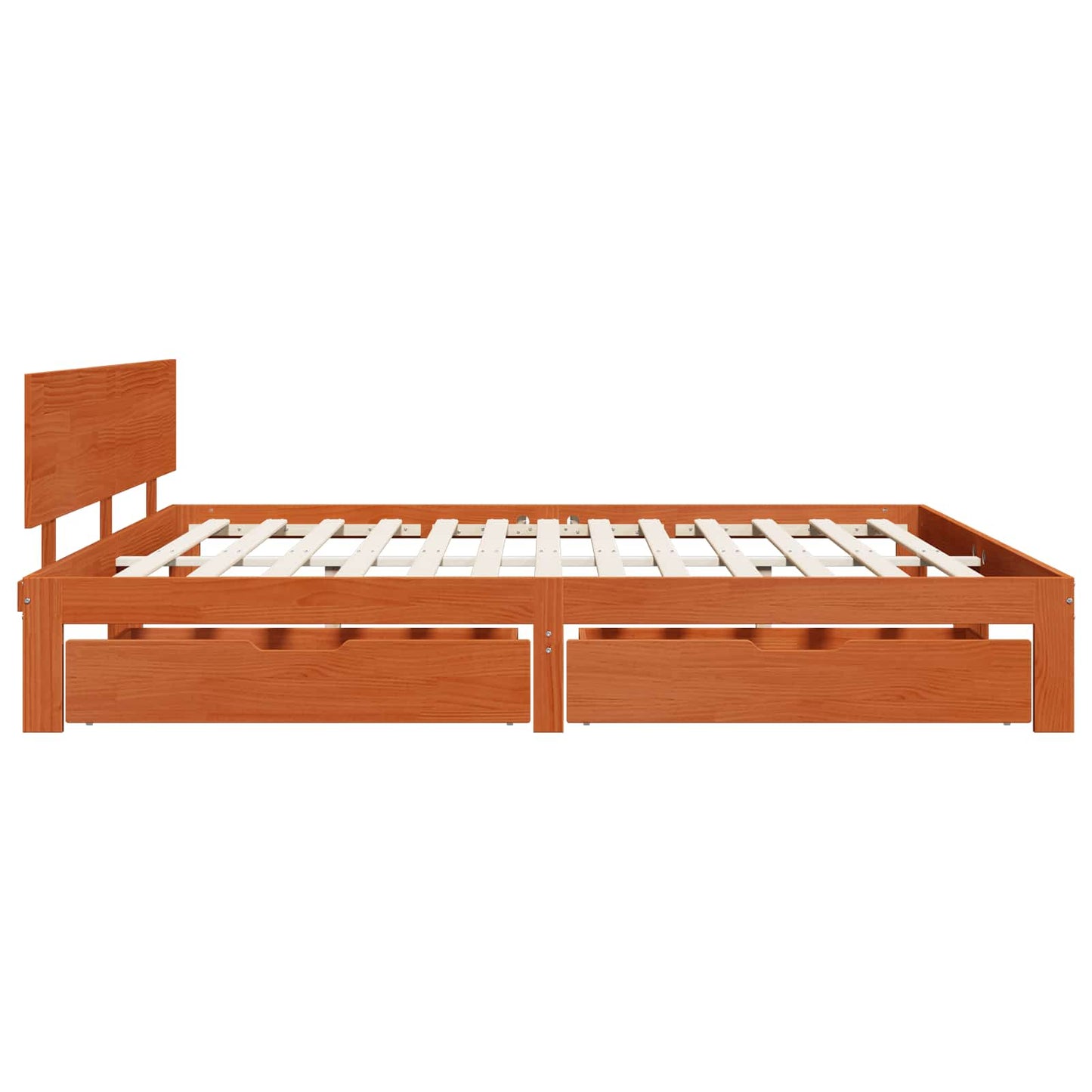 vidaXL Σκελετός Κρεβατιού Κερωτό καφέ 180 x 200 cm Στερεό ξύλο πεύκου