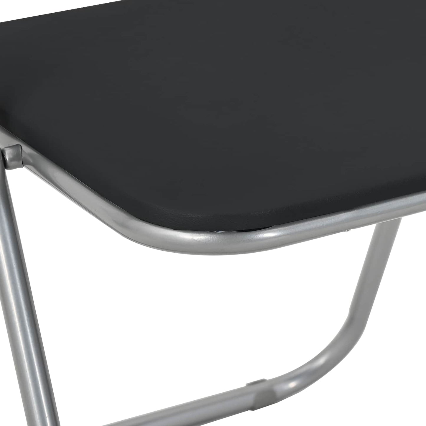 vidaXL Πτυσσόμενη Καρέκλα 2 pcs Μαύρο και Γκρι 48 x 43,5 x 81 εκ.