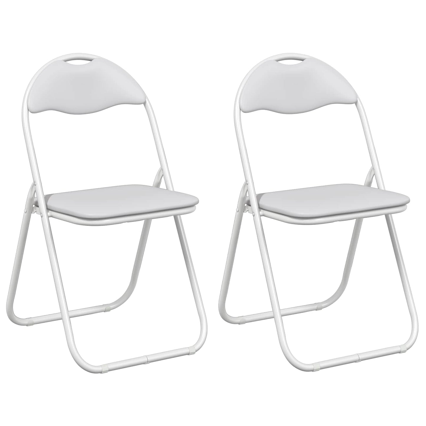 vidaXL Πτυσσόμενη Καρέκλα 2 pcs Λευκό και Γκρι 48 x 43,5 x 81 εκ.