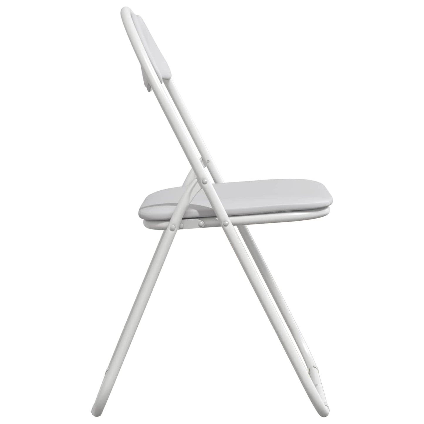 vidaXL Πτυσσόμενη Καρέκλα 2 pcs Λευκό και Γκρι 48 x 43,5 x 81 εκ.