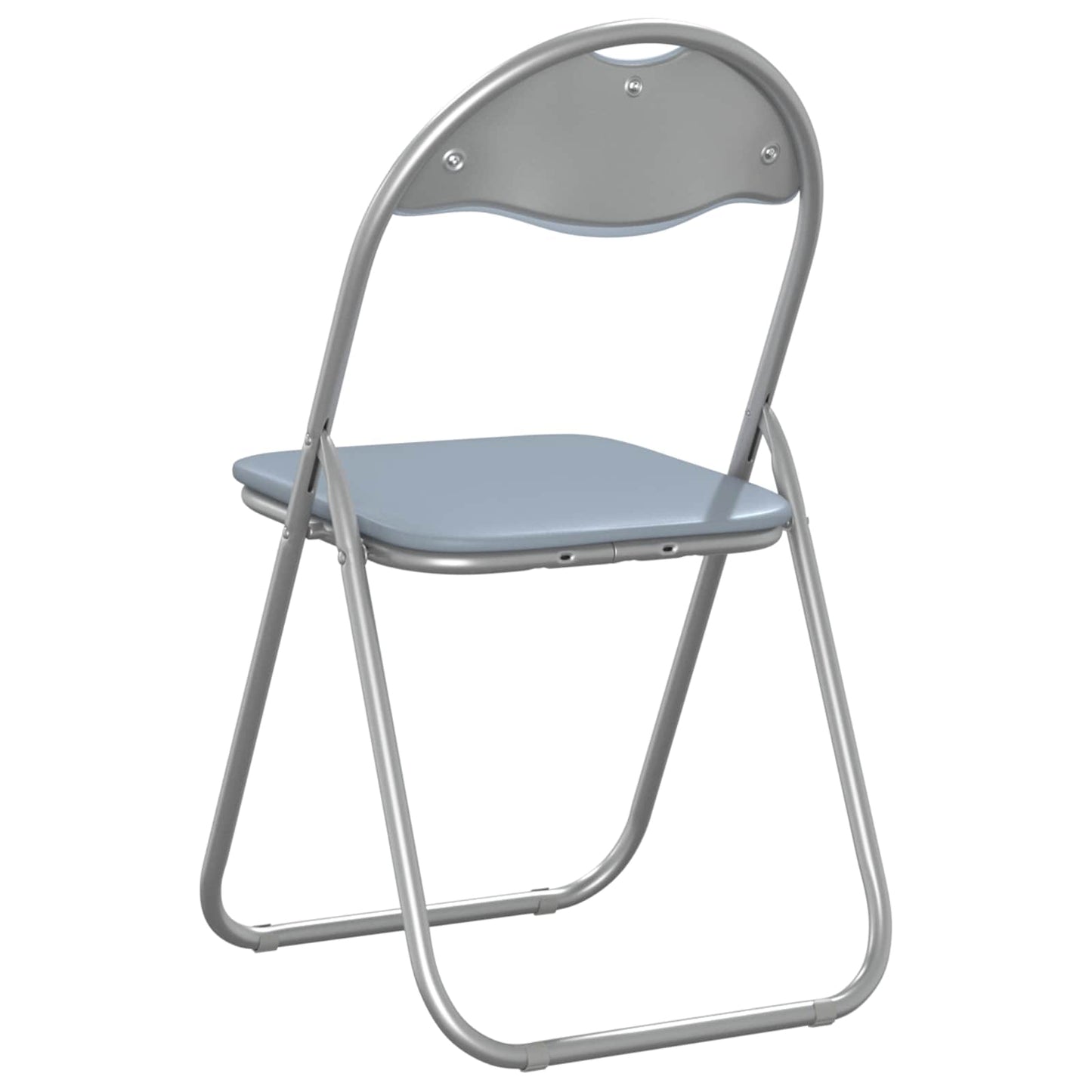 vidaXL Πτυσσόμενη Καρέκλα 2 pcs Γκρι 48 x 43,5 x 81 εκ. Τεχνητό Δέρμα