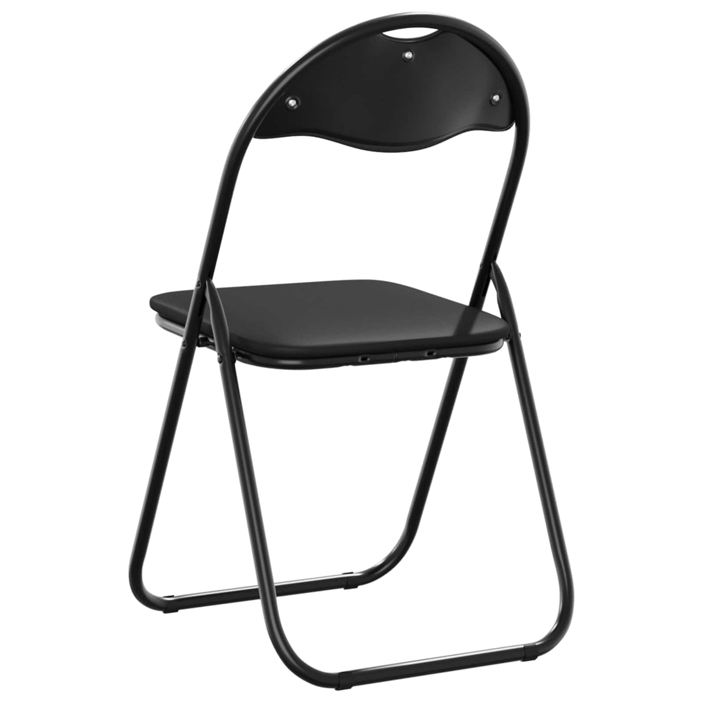 vidaXL Πτυσσόμενη Καρέκλα 2 pcs Μαύρο 48 x 43,5 x 81 εκ. Τεχνητό Δέρμα
