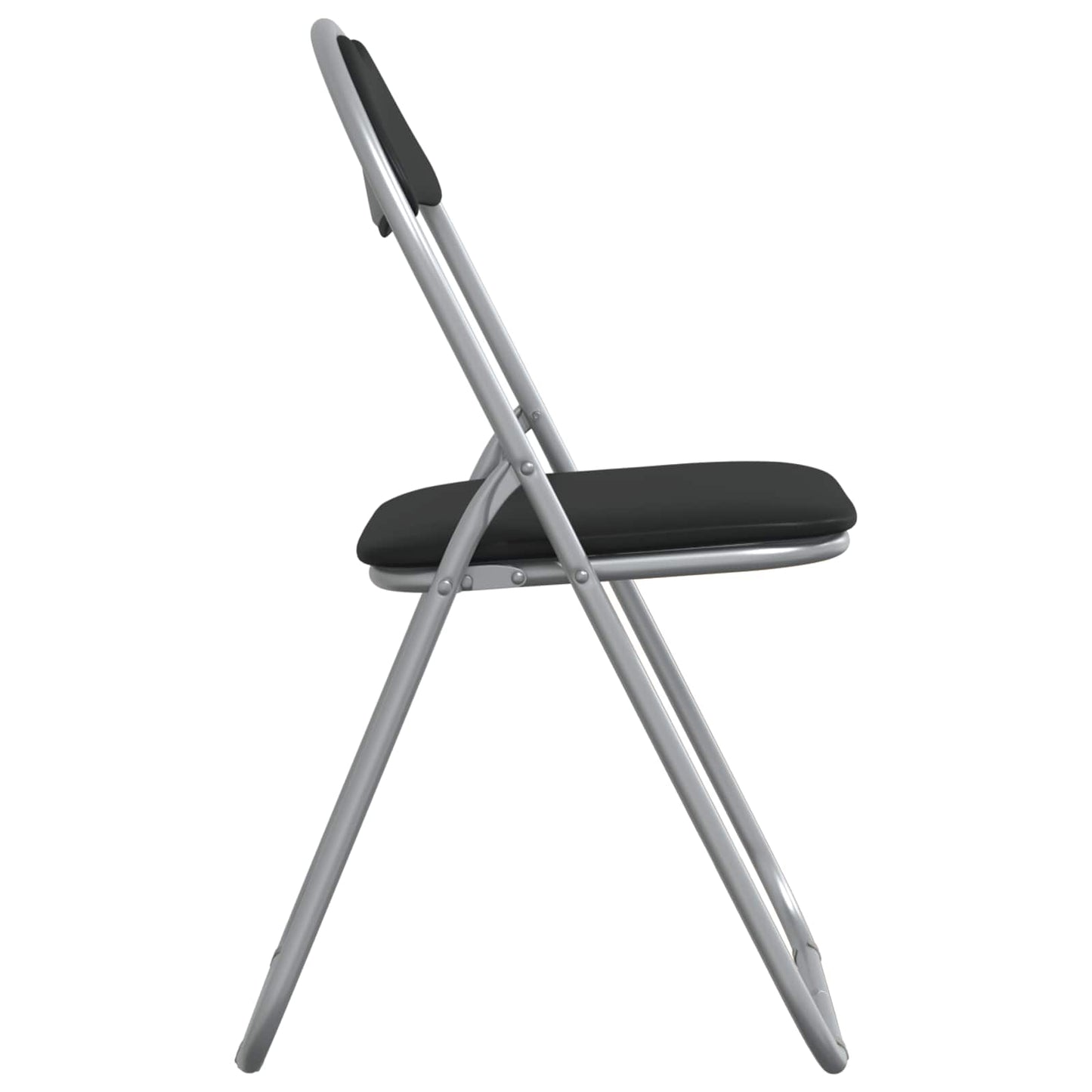 vidaXL Πτυσσόμενη Καρέκλα 8 pcs Μαύρο και Γκρι 48 x 43,5 x 81 εκ.