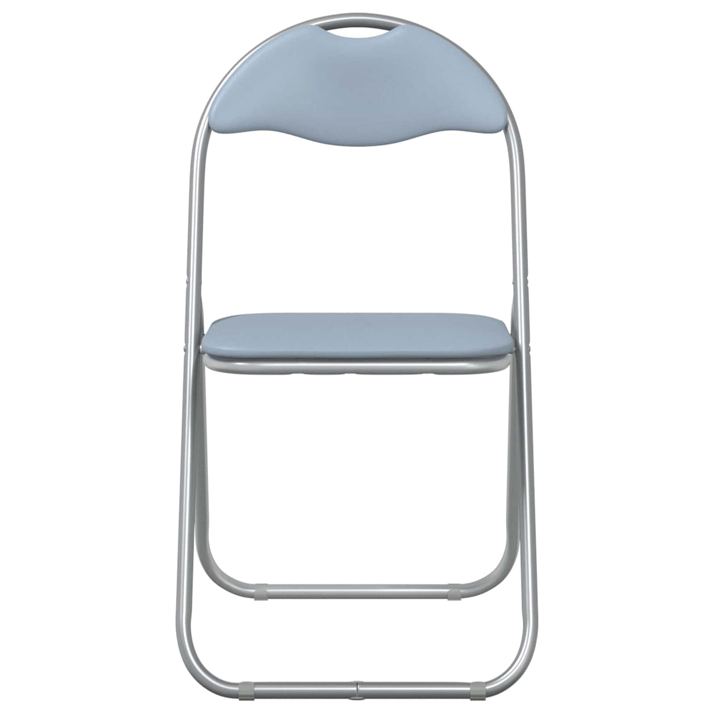vidaXL Πτυσσόμενη Καρέκλα 8 pcs Γκρι 48 x 43,5 x 81 εκ. Τεχνητό Δέρμα