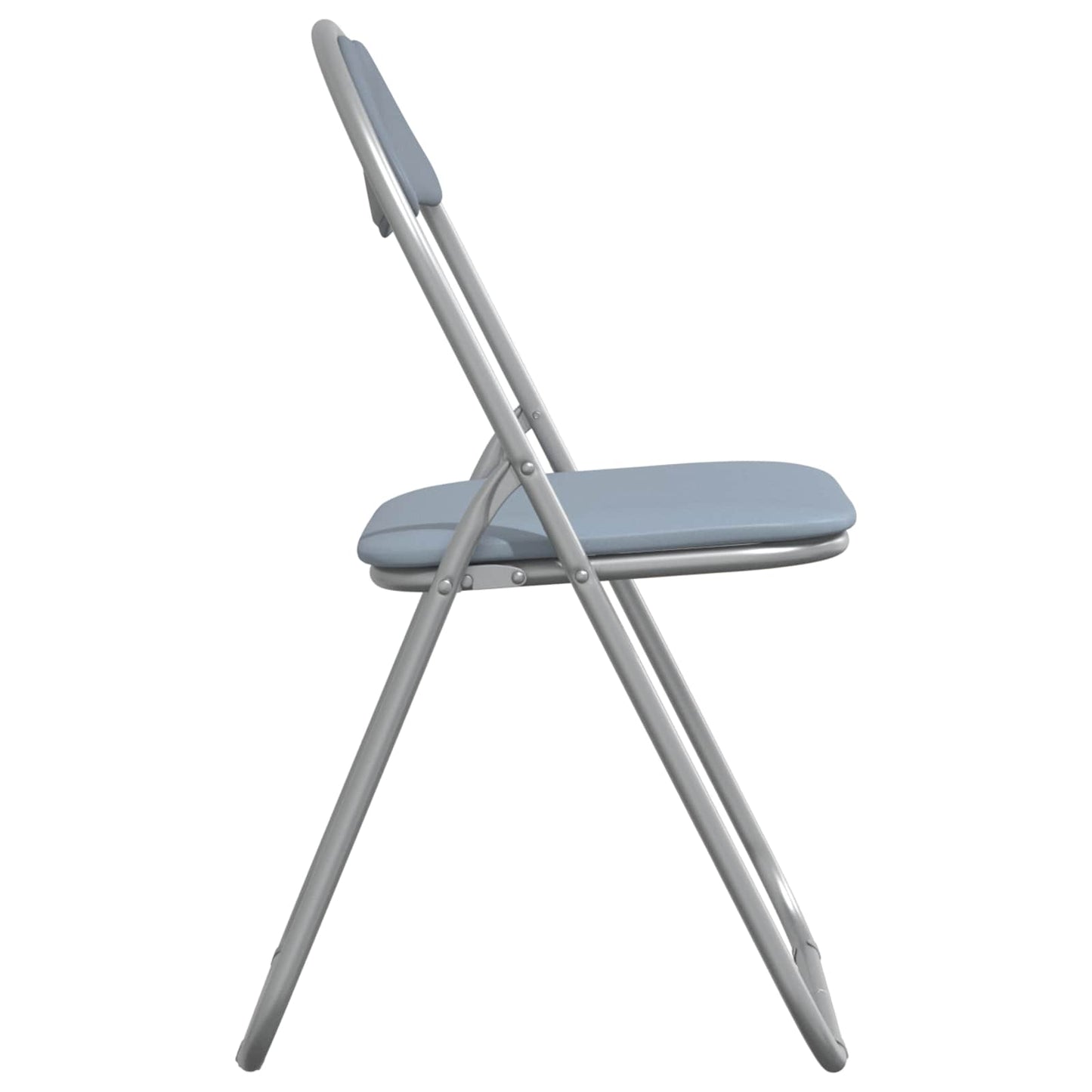vidaXL Πτυσσόμενη Καρέκλα 8 pcs Γκρι 48 x 43,5 x 81 εκ. Τεχνητό Δέρμα