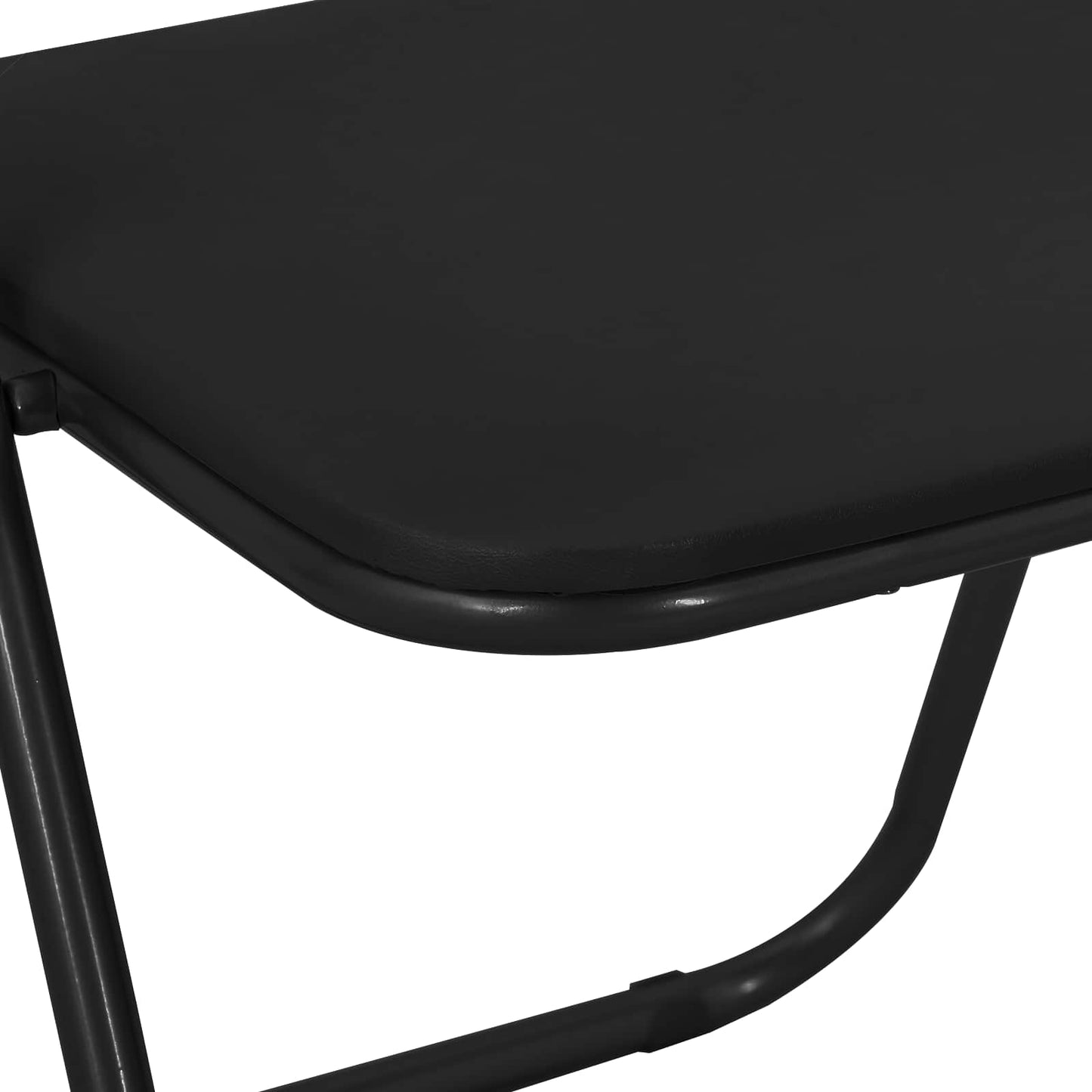 vidaXL Πτυσσόμενη Καρέκλα 8 pcs Μαύρο 48 x 43,5 x 81 εκ. Τεχνητό Δέρμα