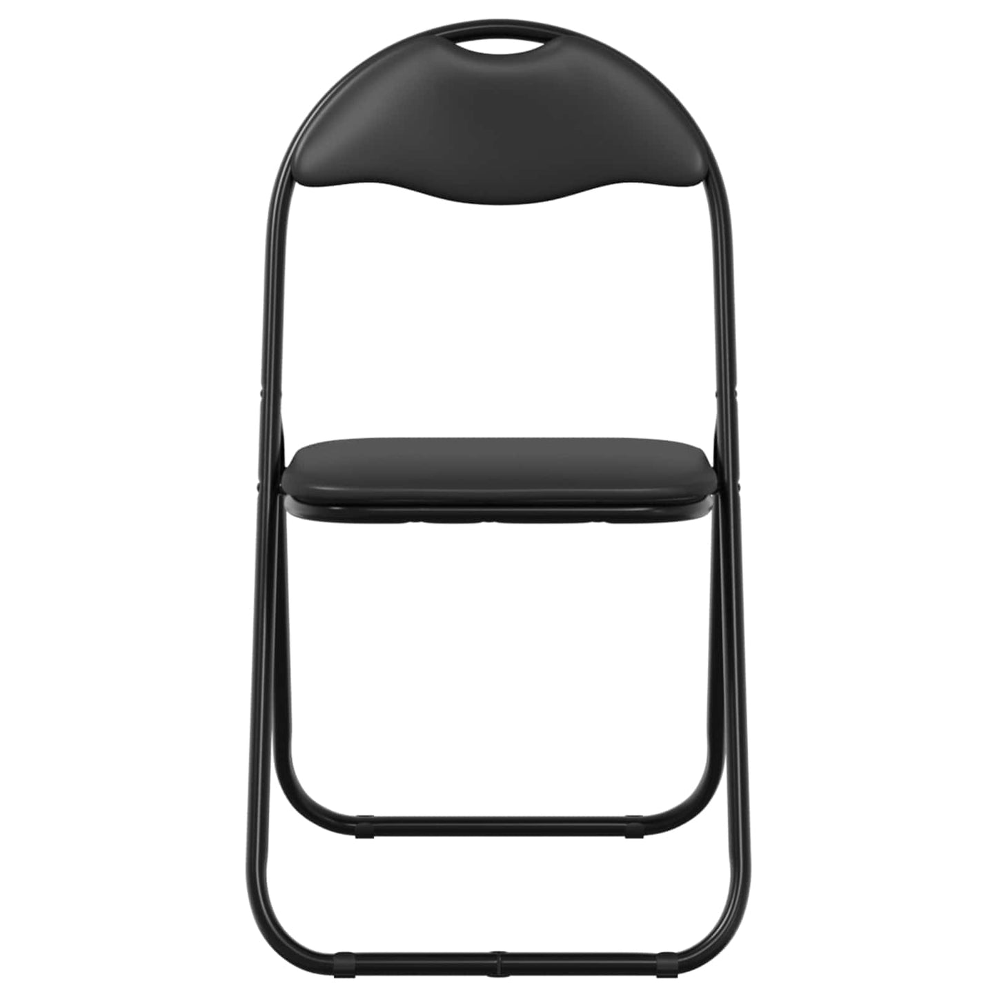 vidaXL Πτυσσόμενη Καρέκλα 8 pcs Μαύρο 48 x 43,5 x 81 εκ. Τεχνητό Δέρμα