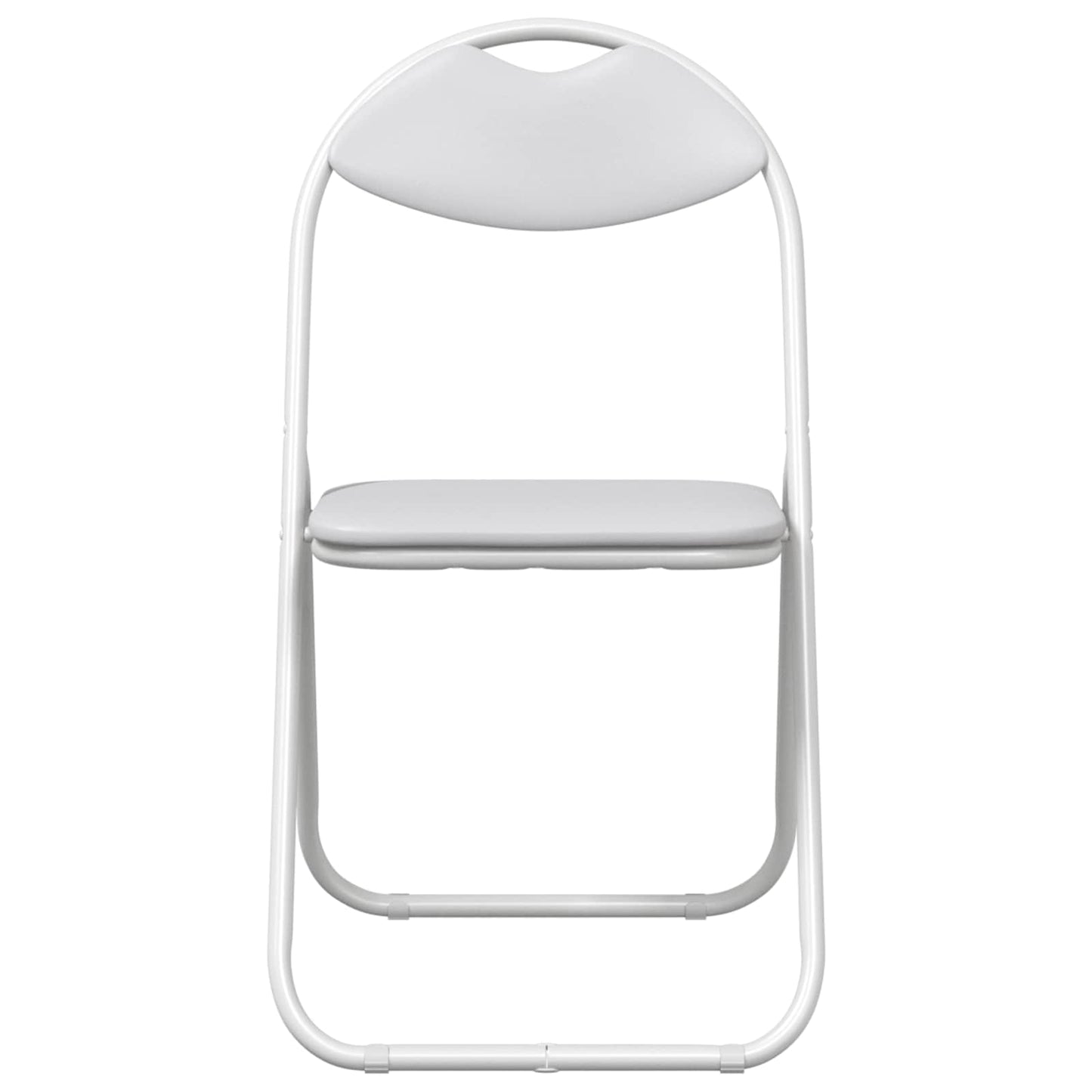 vidaXL Σαλονάκι Τραπεζαρίας Αναδιπλούμενο 2 pcs Λευκός PVC ατσάλι