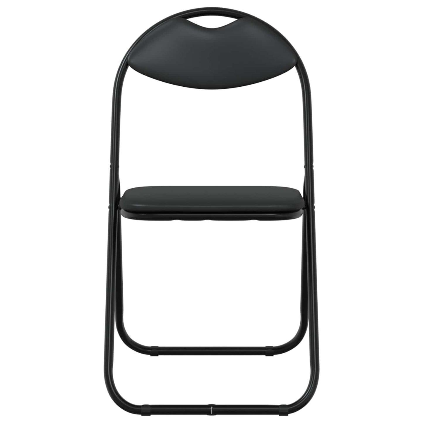 vidaXL Σαλονάκι Τραπεζαρίας Αναδιπλούμενο 2 pcs Μαύρο PVC ατσάλι