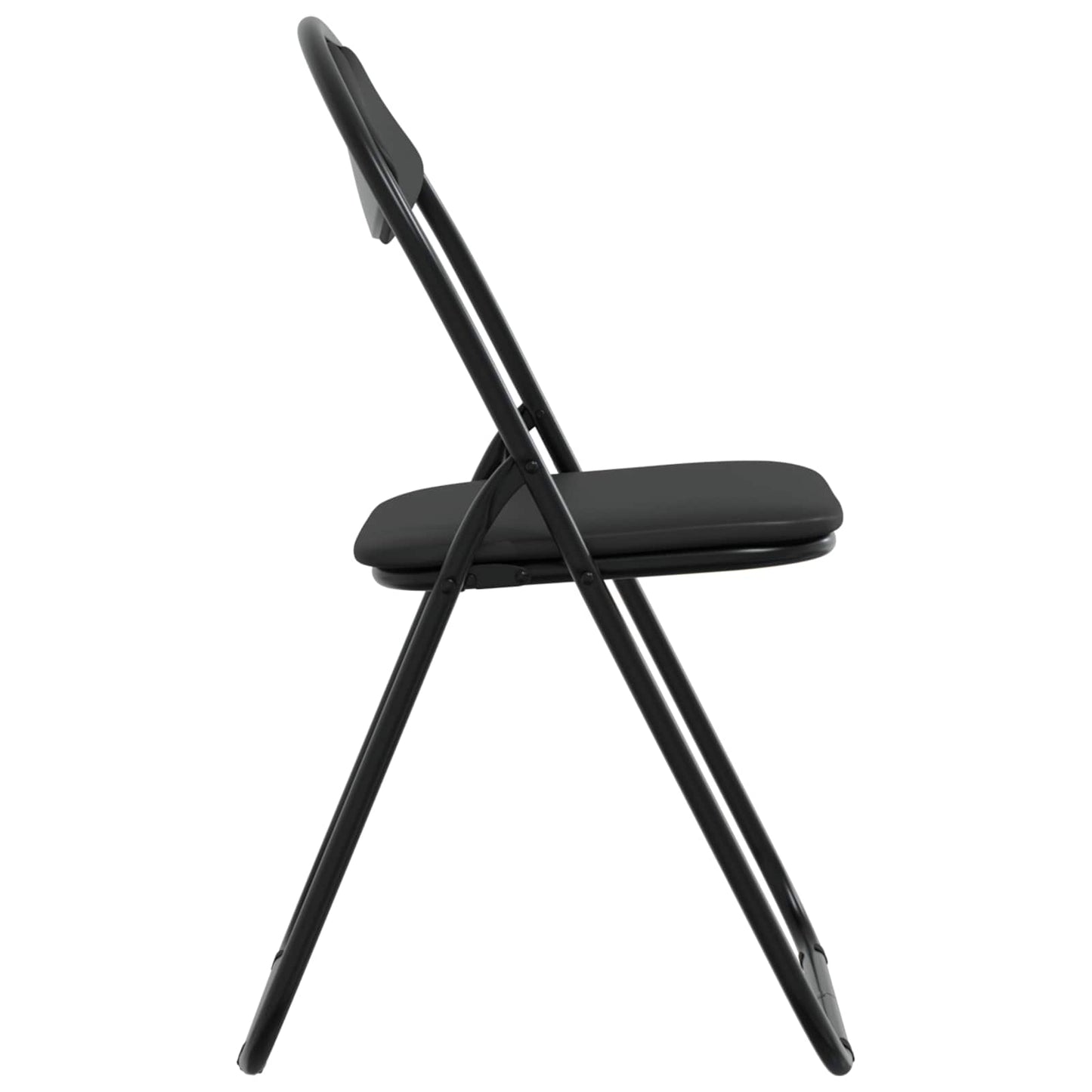 vidaXL Σαλονάκι Τραπεζαρίας Αναδιπλούμενο 2 pcs Μαύρο PVC ατσάλι