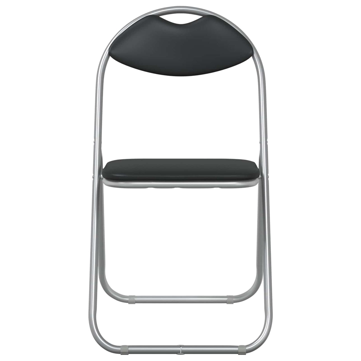 vidaXL Σαλονάκι Τραπεζαρίας Αναδιπλούμενο 8 pcs Μαύρο PVC ατσάλι