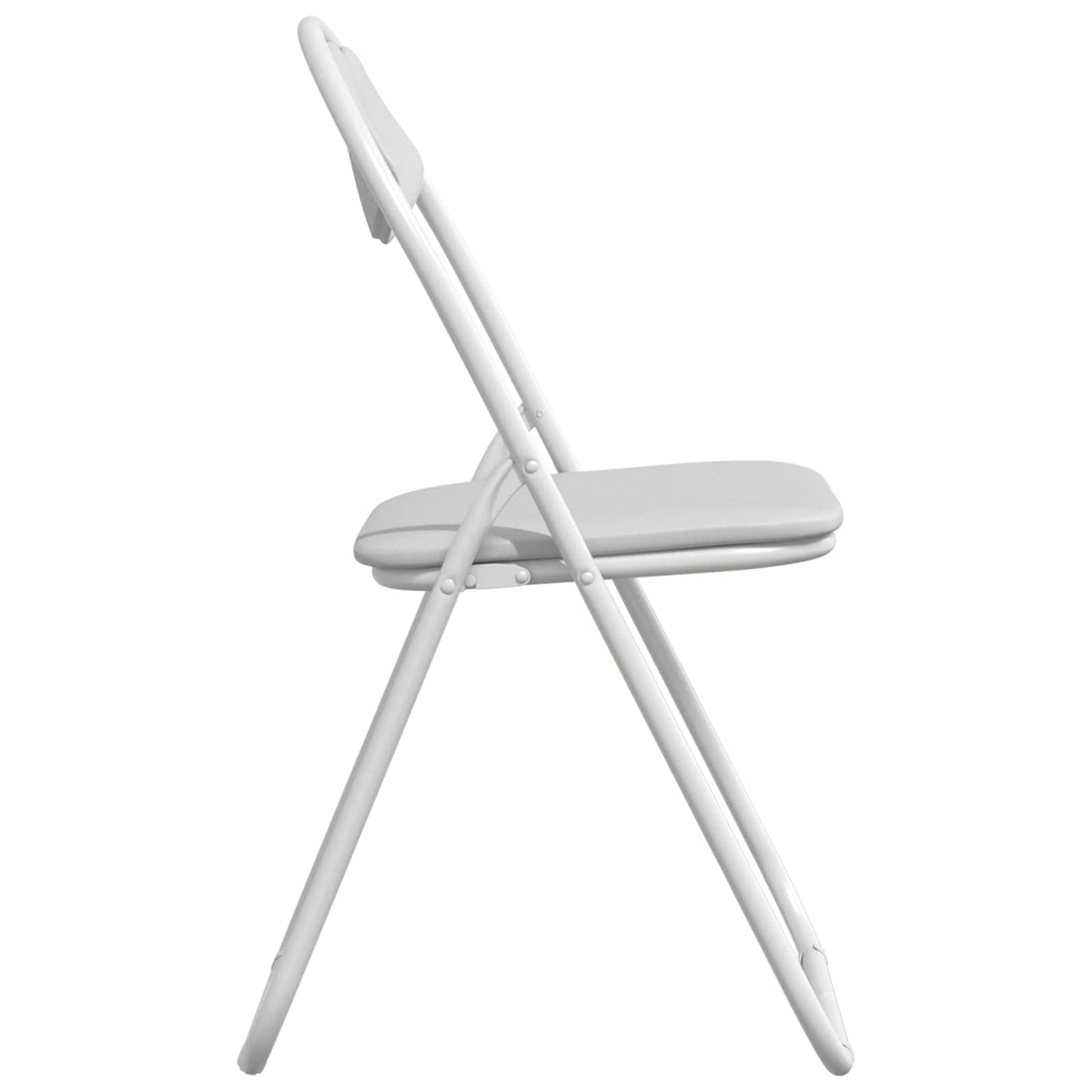 vidaXL Σαλονάκι Τραπεζαρίας Αναδιπλούμενο 8 pcs Λευκός PVC ατσάλι