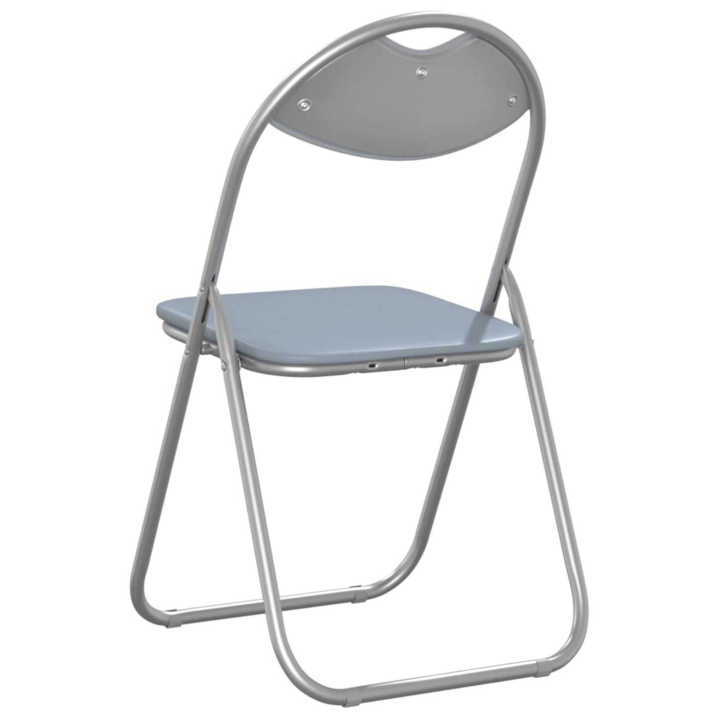 vidaXL Πτυσσόμενη Καρέκλα 8 pcs Γκρι 48 x 43,5 x 81 εκ. Τεχνητό Δέρμα