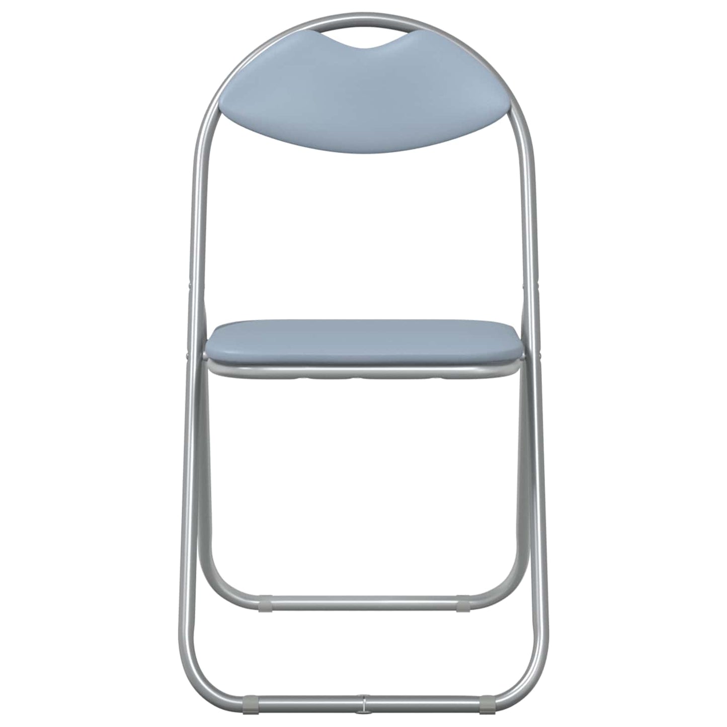 vidaXL Πτυσσόμενη Καρέκλα 8 pcs Γκρι 48 x 43,5 x 81 εκ. Τεχνητό Δέρμα