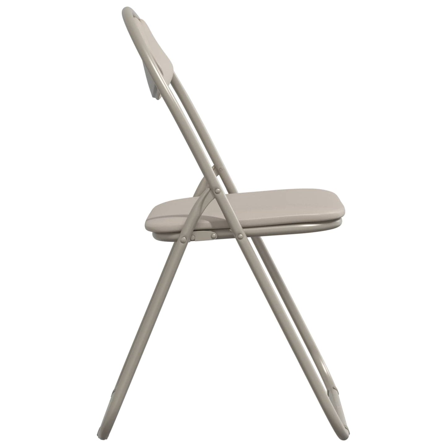 vidaXL Πτυσσόμενη Καρέκλα 8 pcs Άμμος 48 x 43,5 x 81 εκ. Τεχνητό Δέρμα