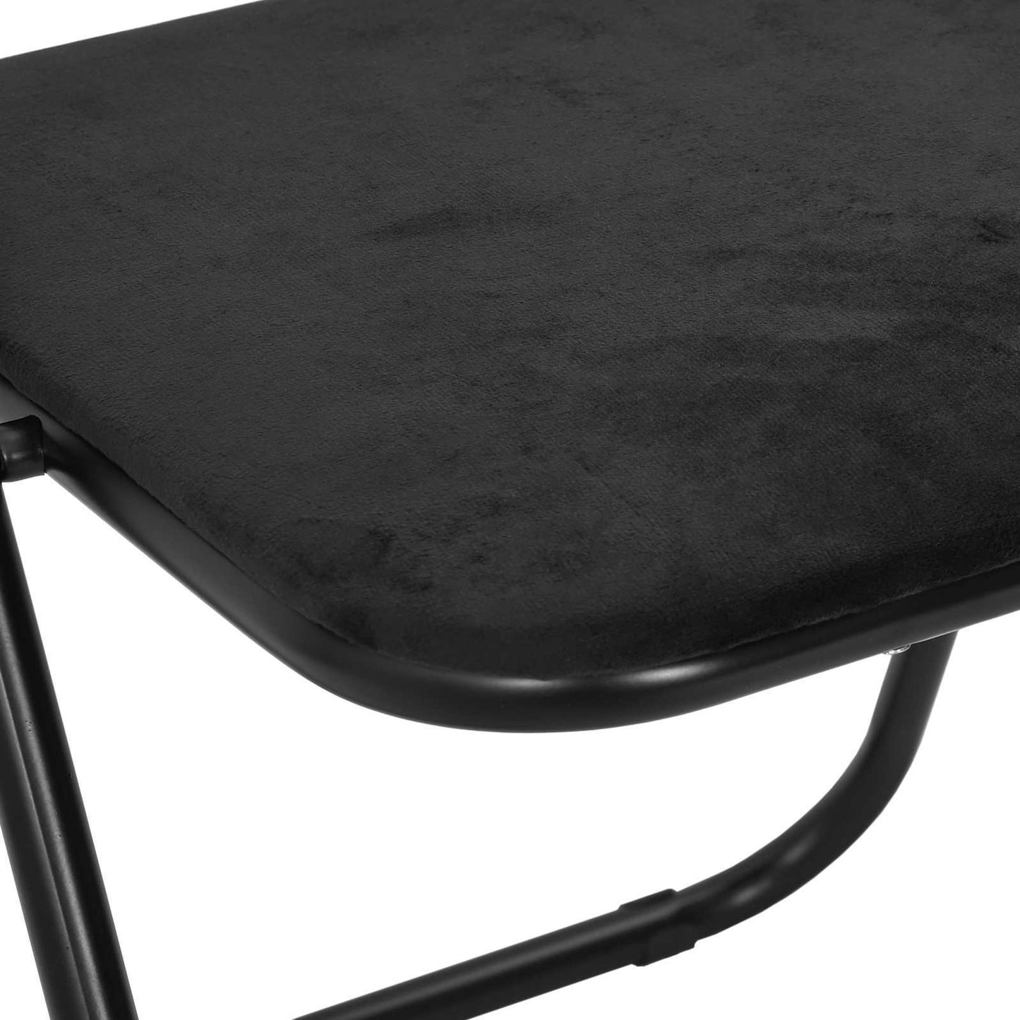 vidaXL Πτυσσόμενη Καρέκλα 2 pcs Μαύρο 48 x 44 x 78 εκ Βελούδο