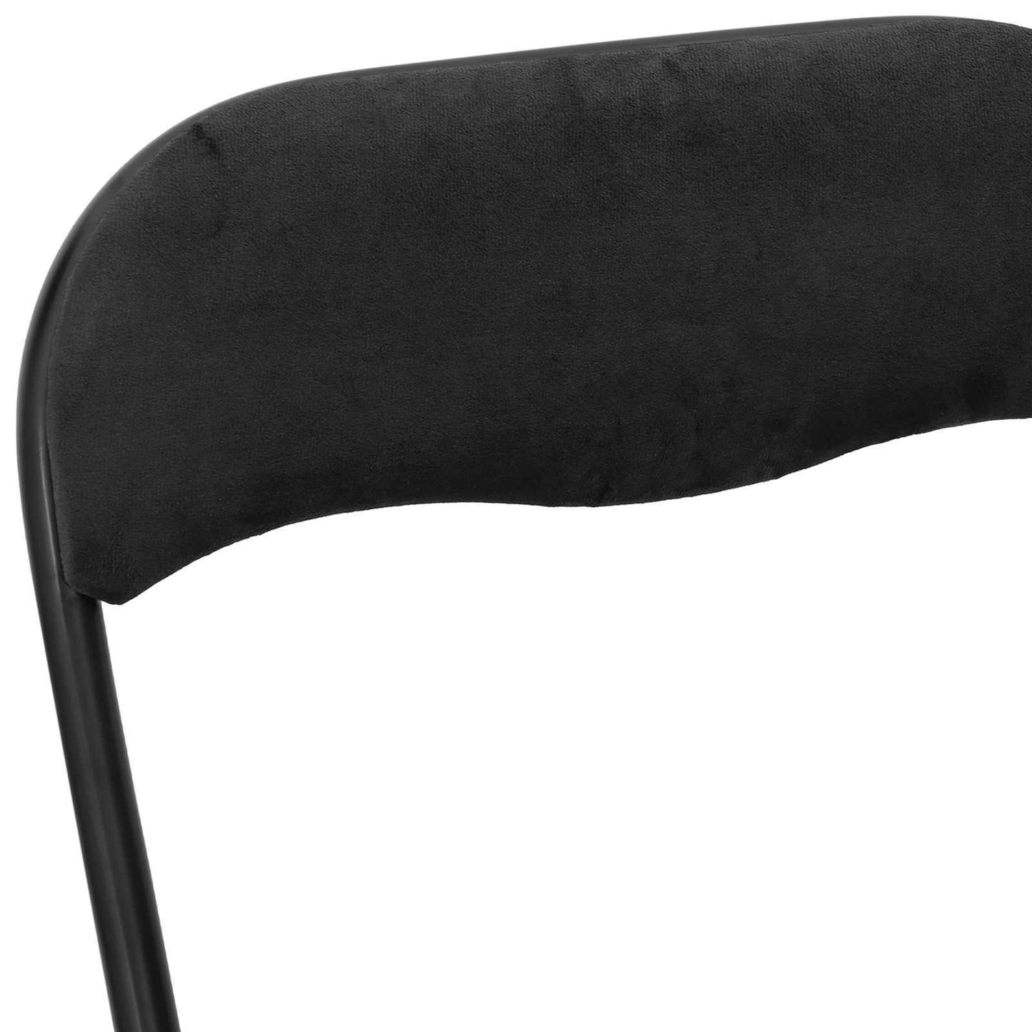 vidaXL Πτυσσόμενη Καρέκλα 2 pcs Μαύρο 48 x 44 x 78 εκ Βελούδο
