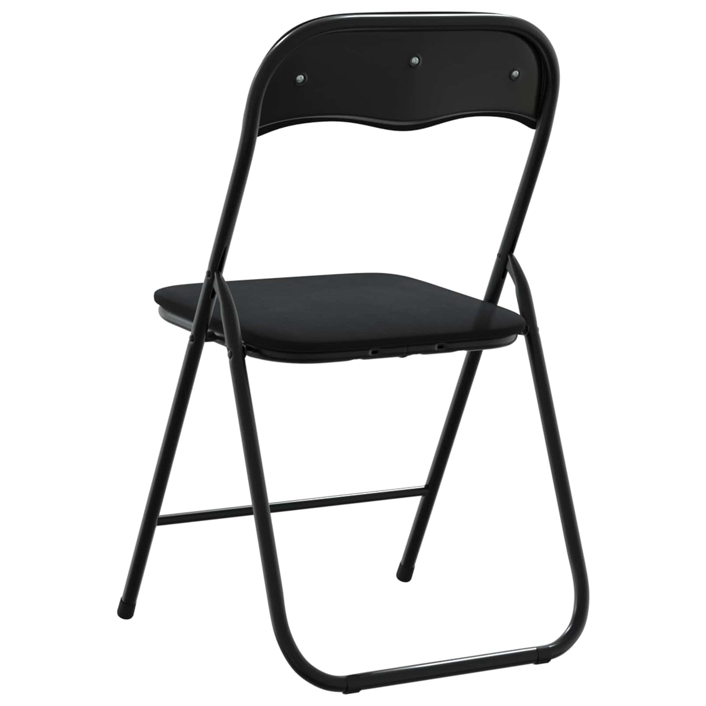 vidaXL Πτυσσόμενη Καρέκλα 2 pcs Μαύρο 48 x 44 x 78 εκ Βελούδο