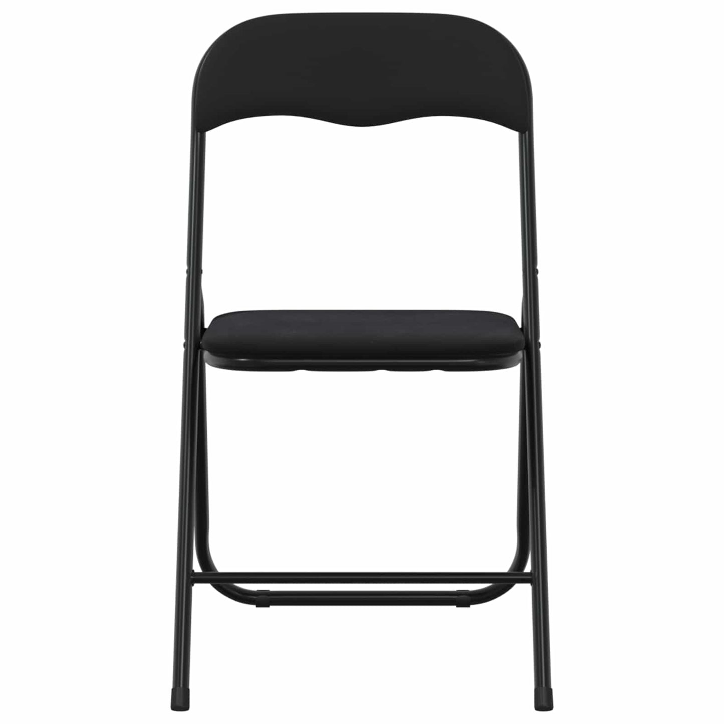 vidaXL Πτυσσόμενη Καρέκλα 2 pcs Μαύρο 48 x 44 x 78 εκ Βελούδο