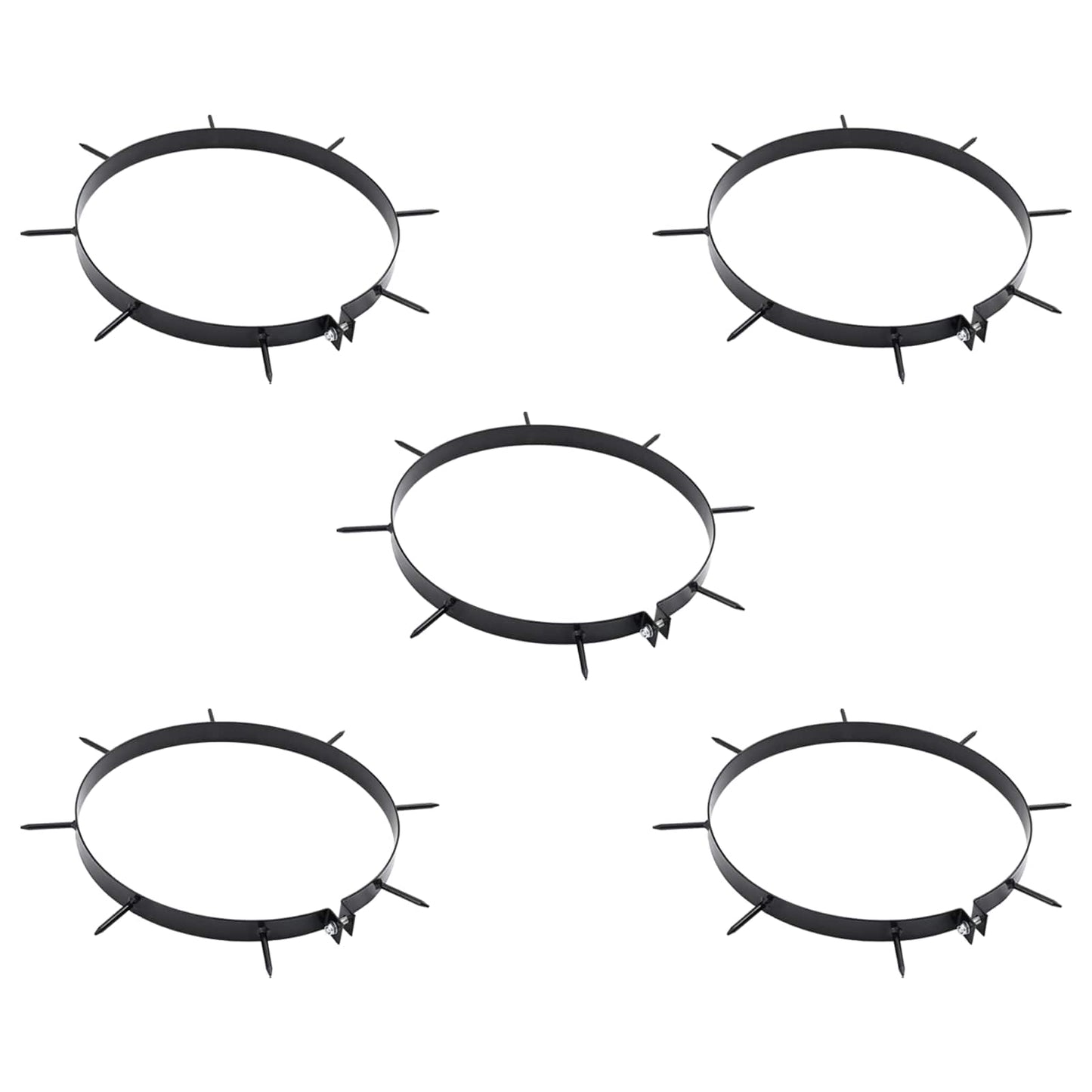 vidaXL Σφιγκτήρας Αεριστήρα Γκαζόν με Σπαθιά 5 pcs Ø 30 cm Ατσάλι