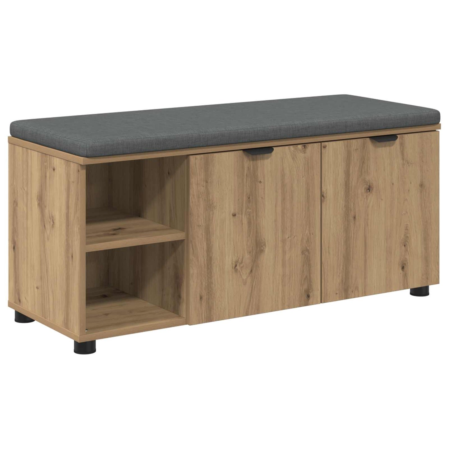 vidaXL Πάγκος Παπουτσιών με Μαξιλάρι Artisan Δρυς 100 x 38 x 46 εκ