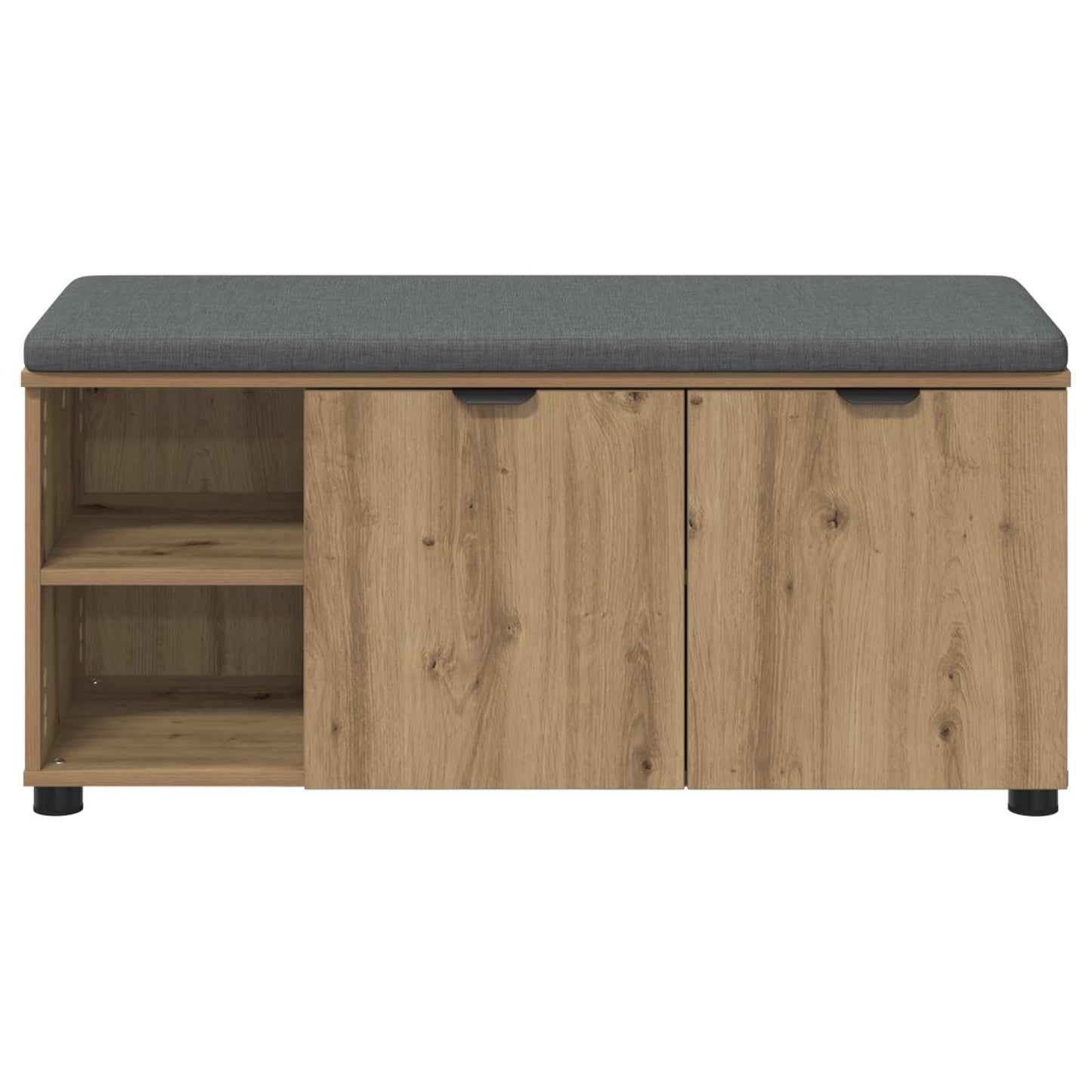 vidaXL Πάγκος Παπουτσιών με Μαξιλάρι Artisan Δρυς 100 x 38 x 46 εκ
