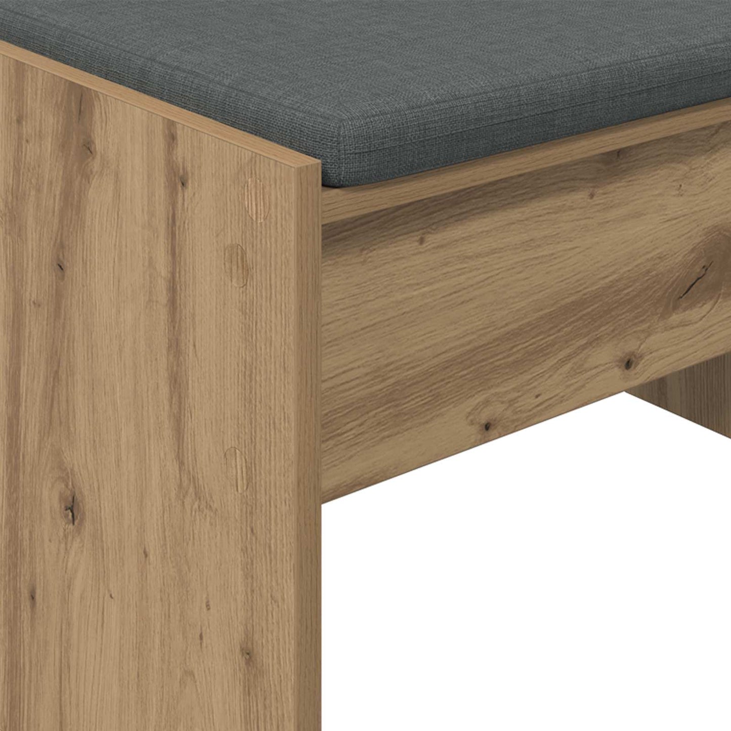 vidaXL Πάγκος Παπουτσιών με Μαξιλάρι Artisan Δρυς 63 x 38 x 40 εκ