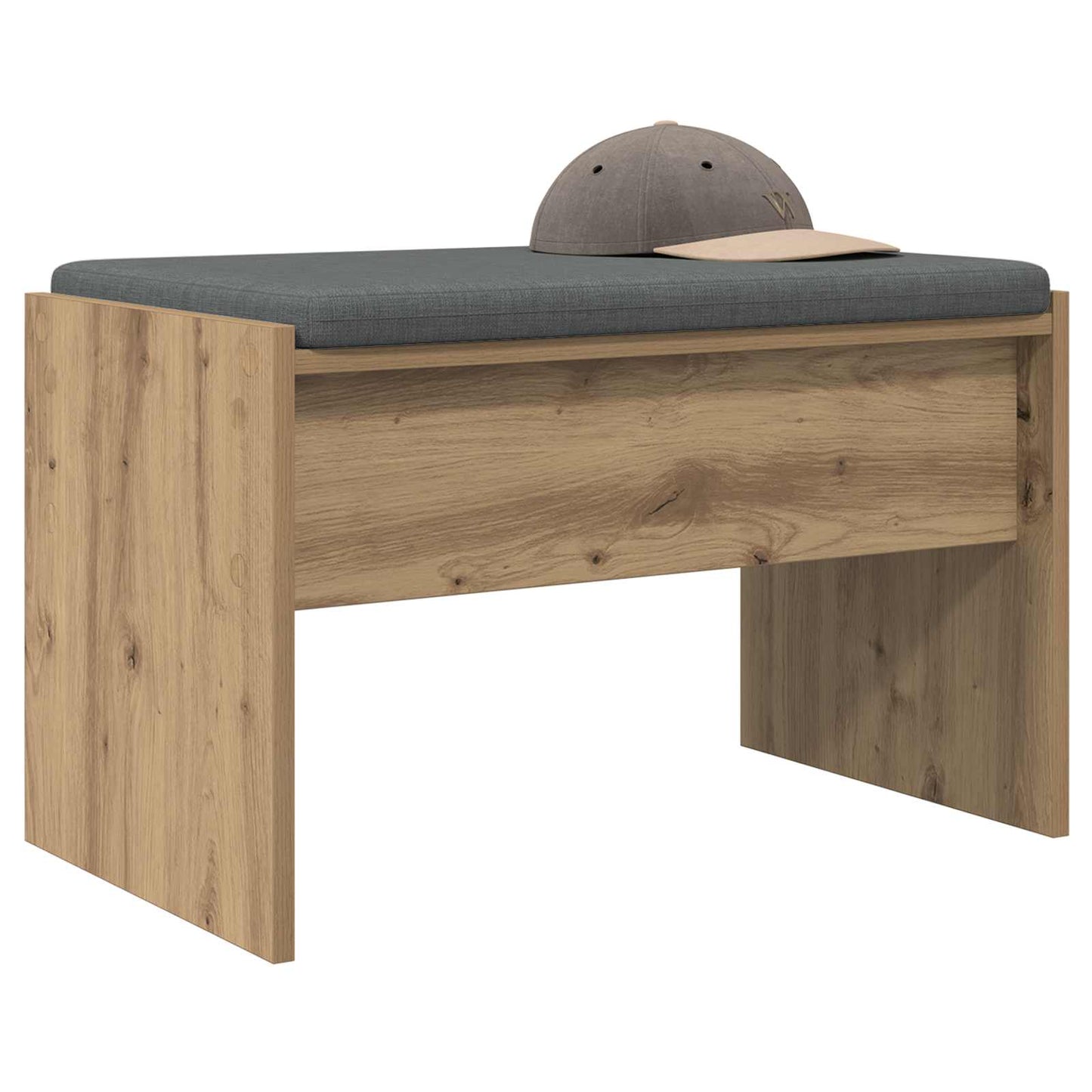 vidaXL Πάγκος Παπουτσιών με Μαξιλάρι Artisan Δρυς 63 x 38 x 40 εκ