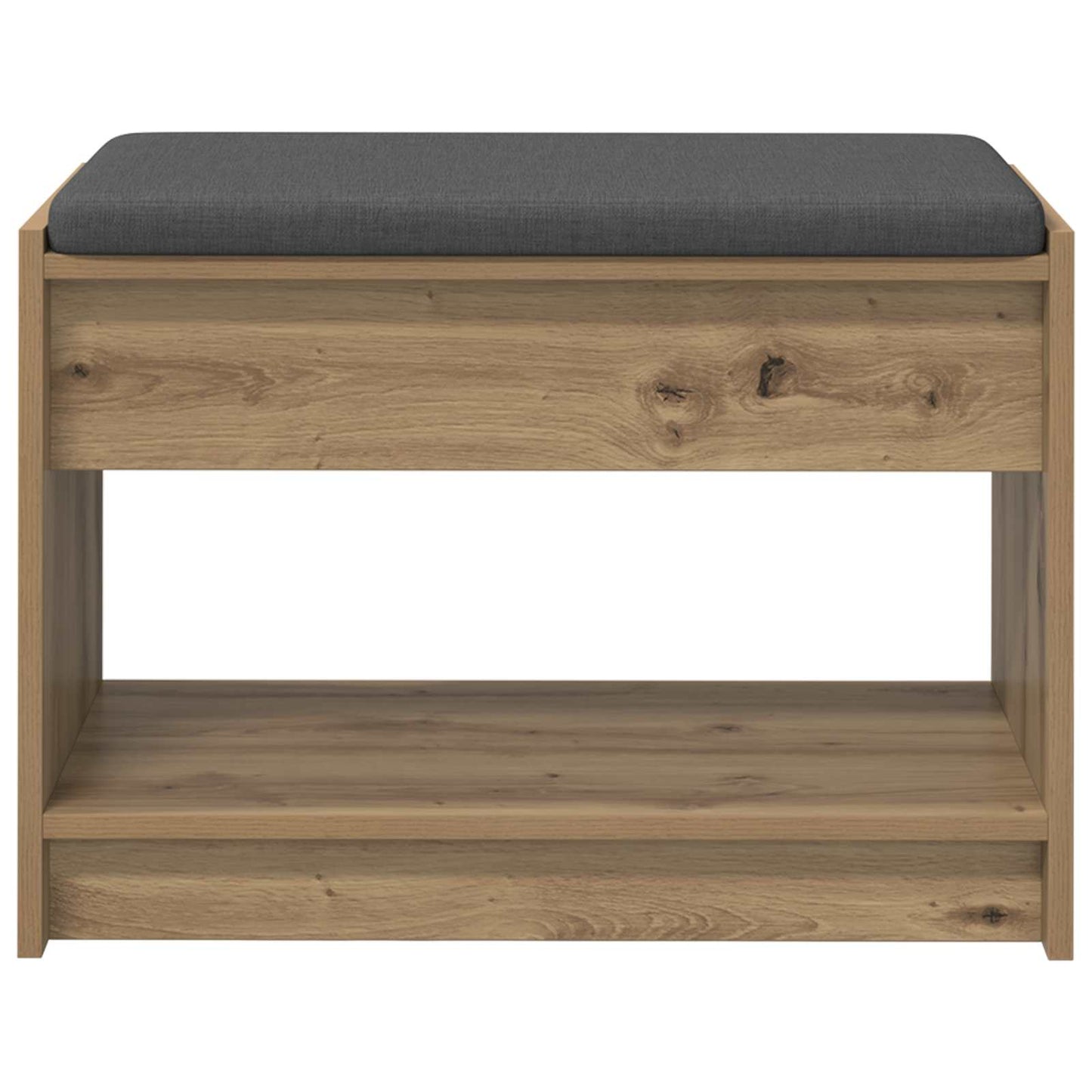 vidaXL Πάγκος Παπουτσιών με Μαξιλάρι Artisan Δρυς 63 x 38 x 45 εκ