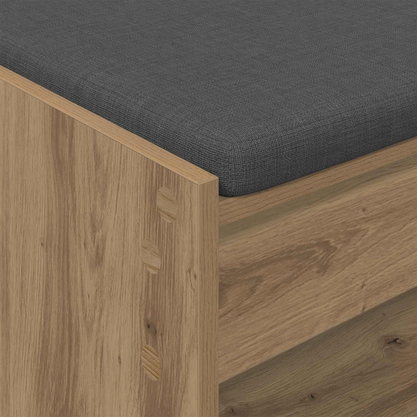 vidaXL Πάγκος Παπουτσιών με Μαξιλάρι Artisan Δρυς 83 x 38 x 45 εκ