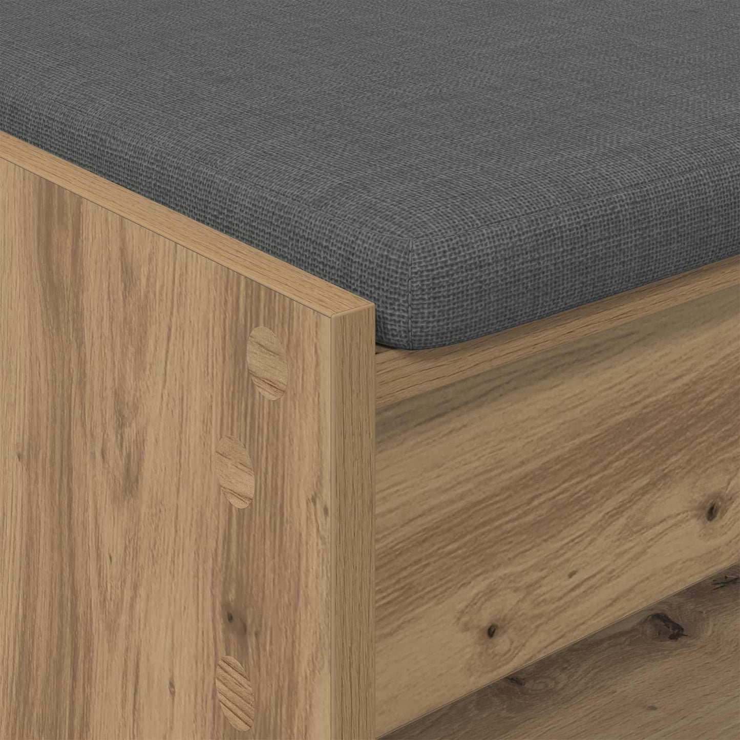 vidaXL Πάγκος Παπουτσιών με Μαξιλάρι Artisan Δρυς 103 x 38 x 45 εκ