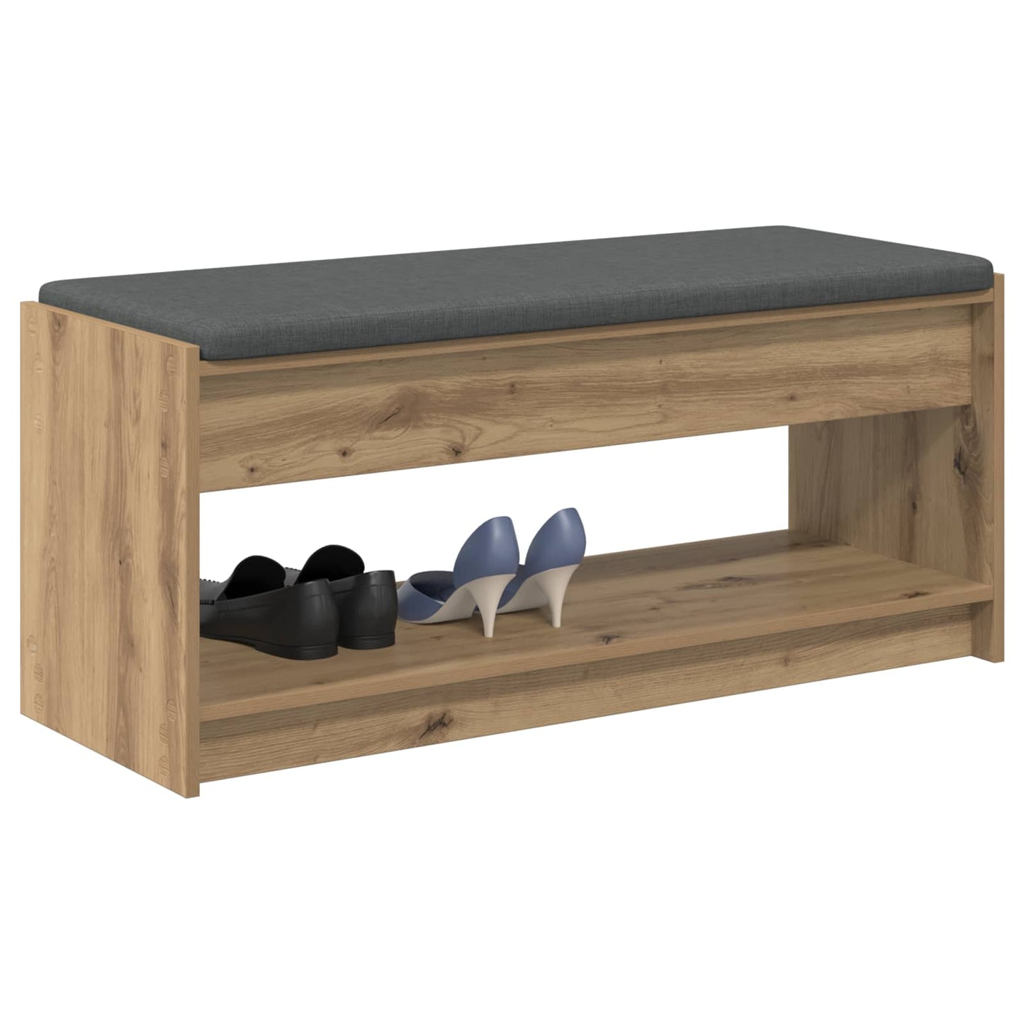 vidaXL Πάγκος Παπουτσιών με Μαξιλάρι Artisan Δρυς 103 x 38 x 45 εκ