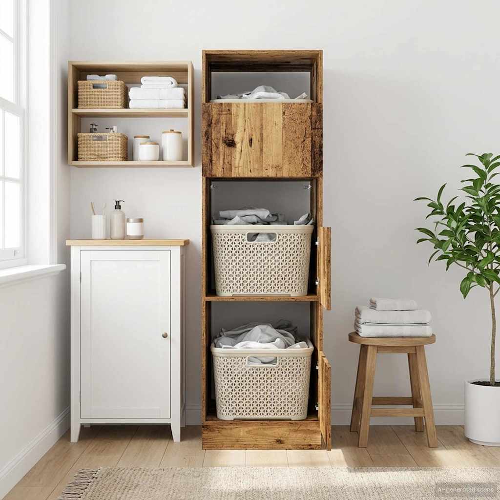 vidaXL Ντουλάπα Πλυσταριού με πόρτα Artisan Oak Επεξεργασμένο ξύλο