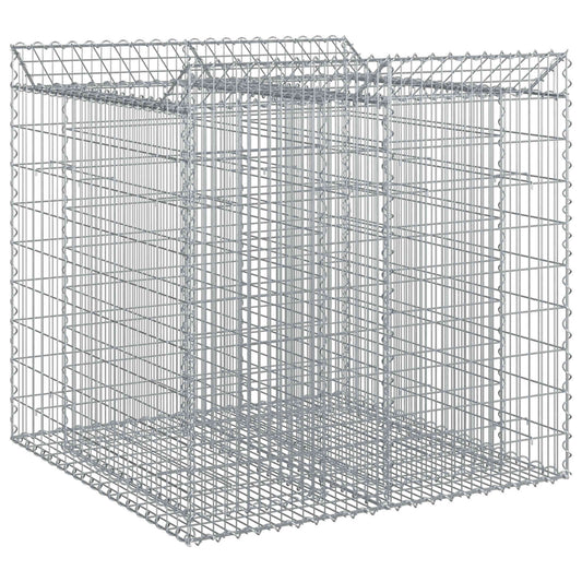 vidaXL Ανασηκωμένο κρεβάτι gabion 2 τμχ. 100 x 100 x 100 cm Ασημί