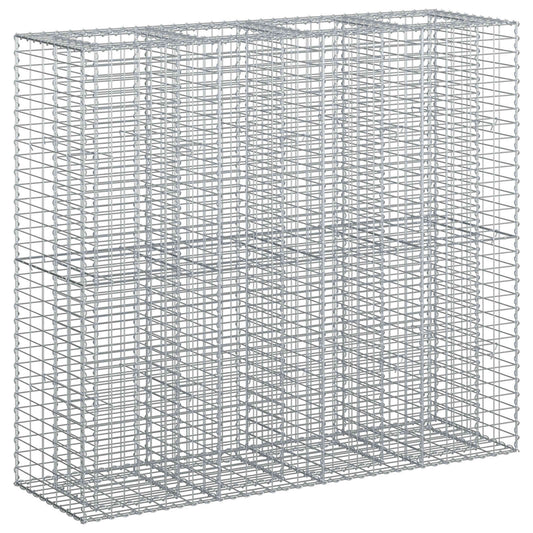 vidaXL Ανασηκωμένο κρεβάτι gabion 2 τμχ. 170 x 50 x 150 εκ Ασημί