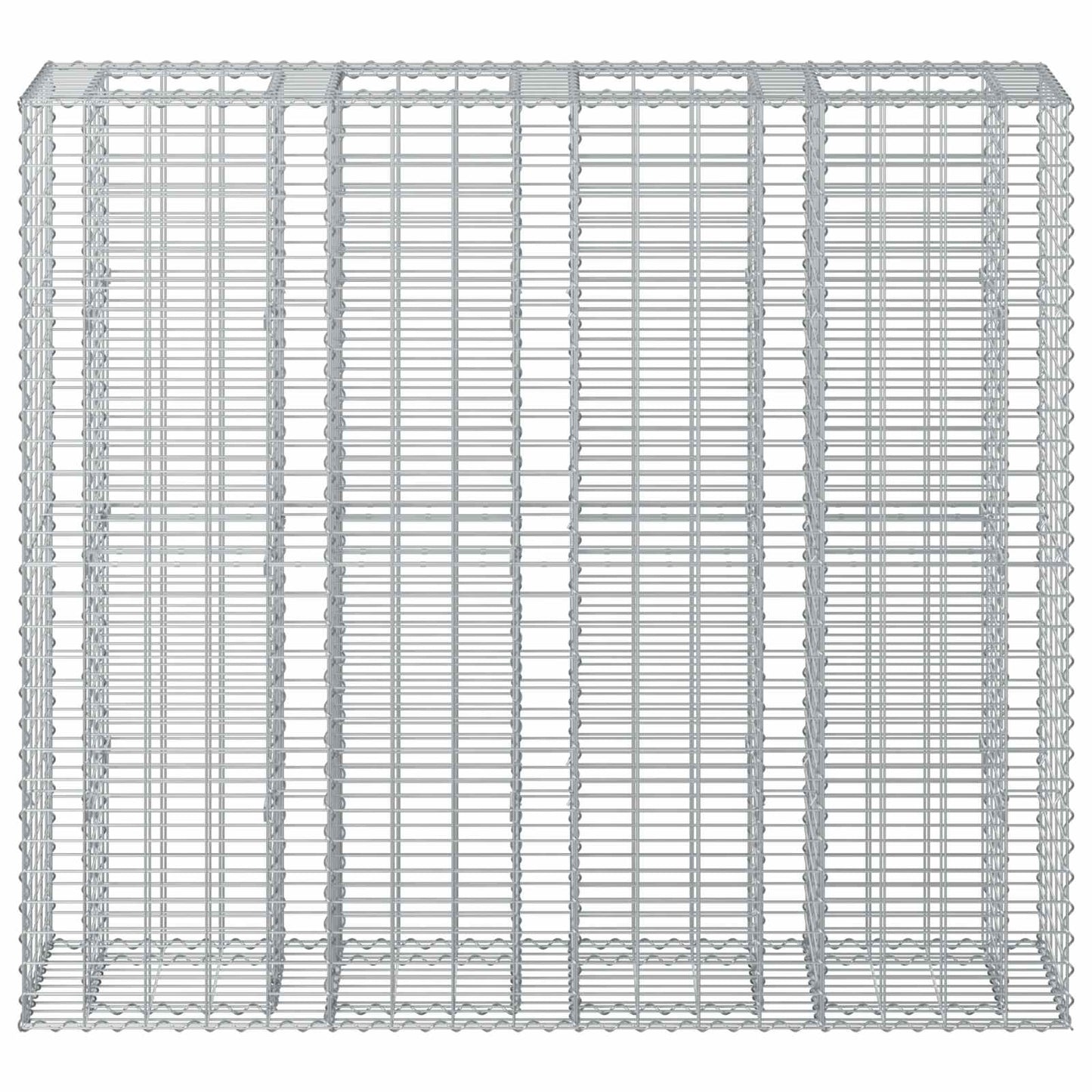 vidaXL Ανασηκωμένο κρεβάτι gabion 2 τμχ. 170 x 50 x 150 εκ Ασημί