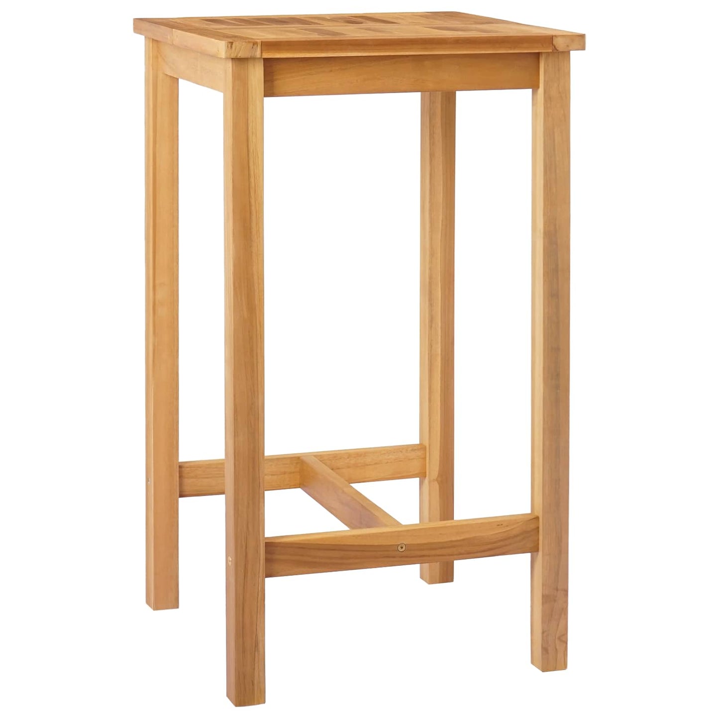 vidaXL Τραπέζι μπαρ Φυσικό 60 x 60 x 105 cm Στερεό Τίκ