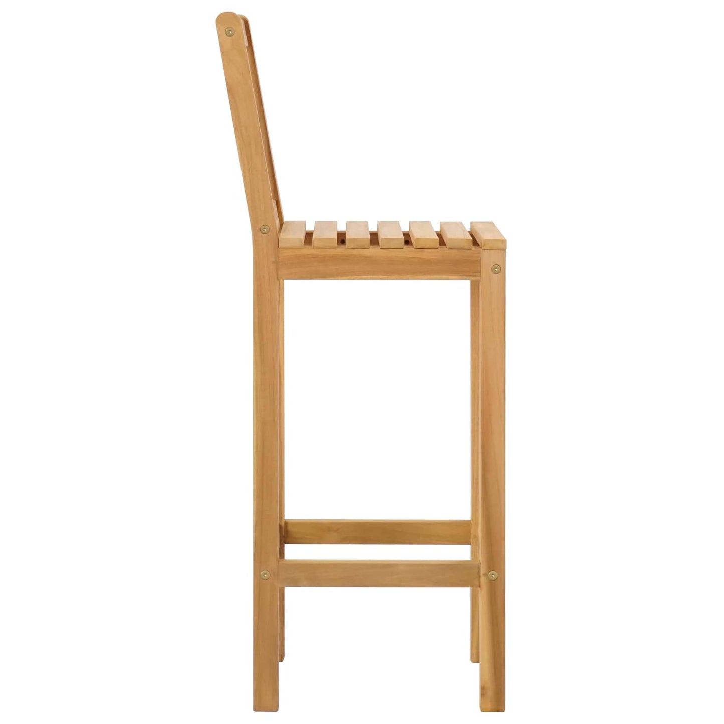 vidaXL Καρέκλα Μπαρ 2 pcs Ανέπεξεργαστο 35 x 45 x 110 εκ.