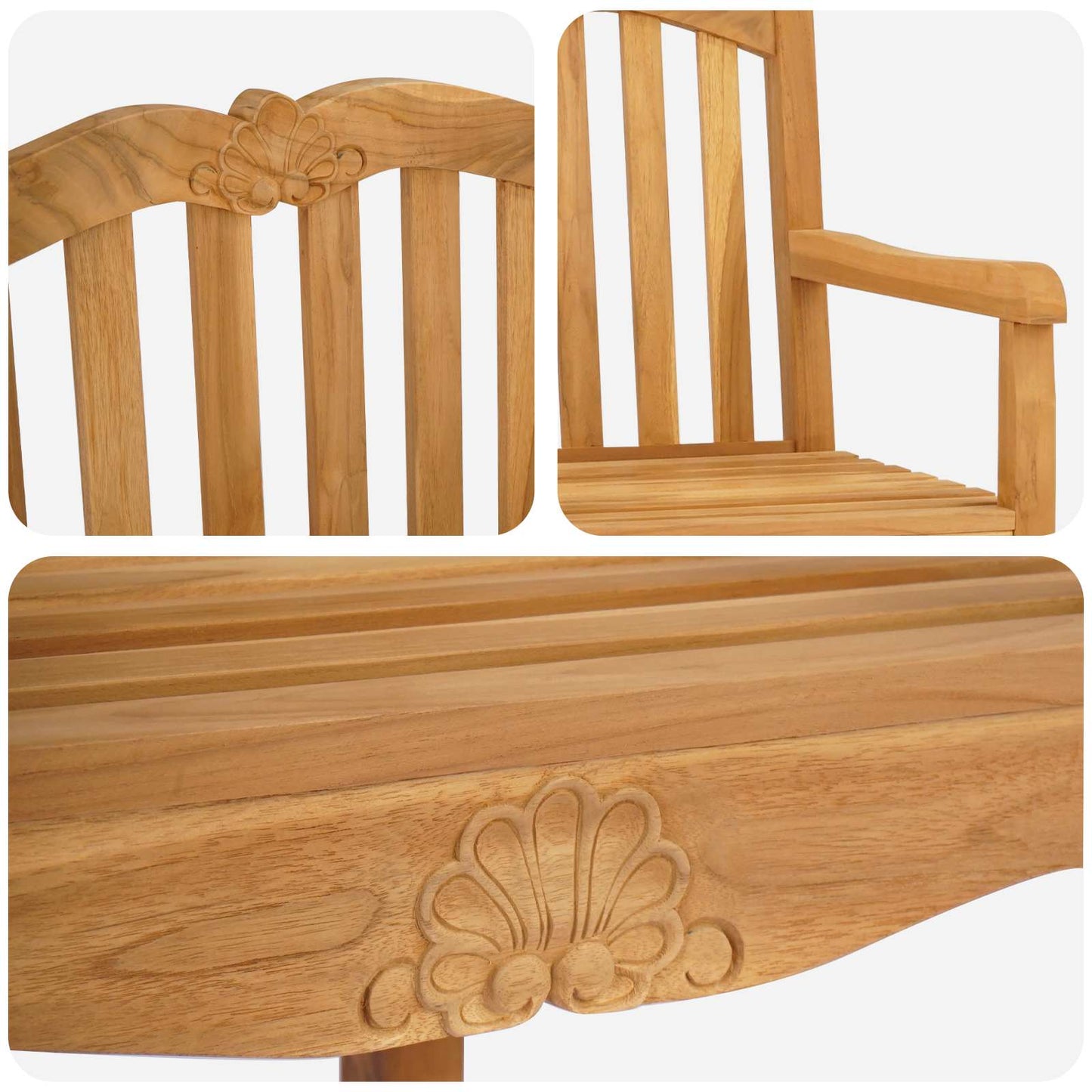 vidaXL Χειροποίητη καρέκλα ροζ 2 pcs Φυσικό Στερεό Ξύλο Τίκ