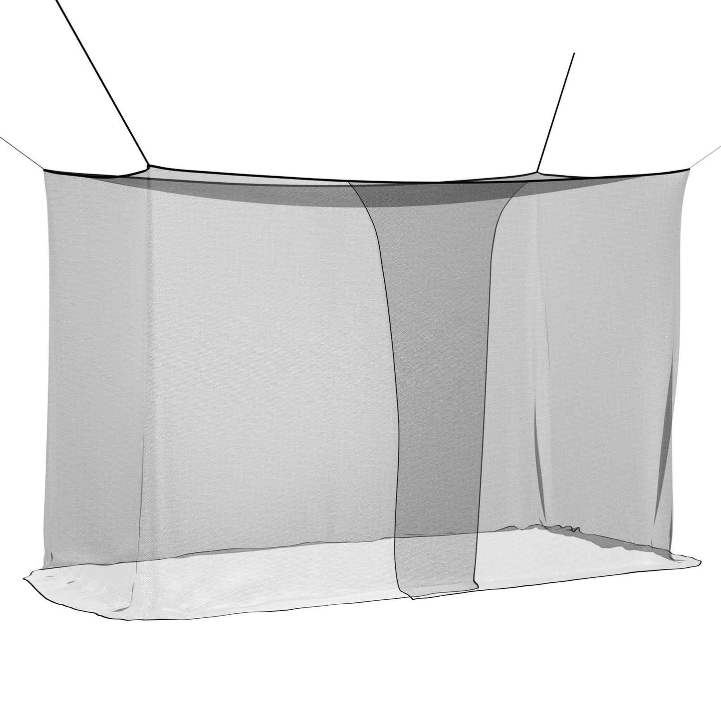 vidaXL Δίχτυ κουνουπιών για κρεβάτι 156 mesh Μαύρο 220 x 100 x 150 εκ