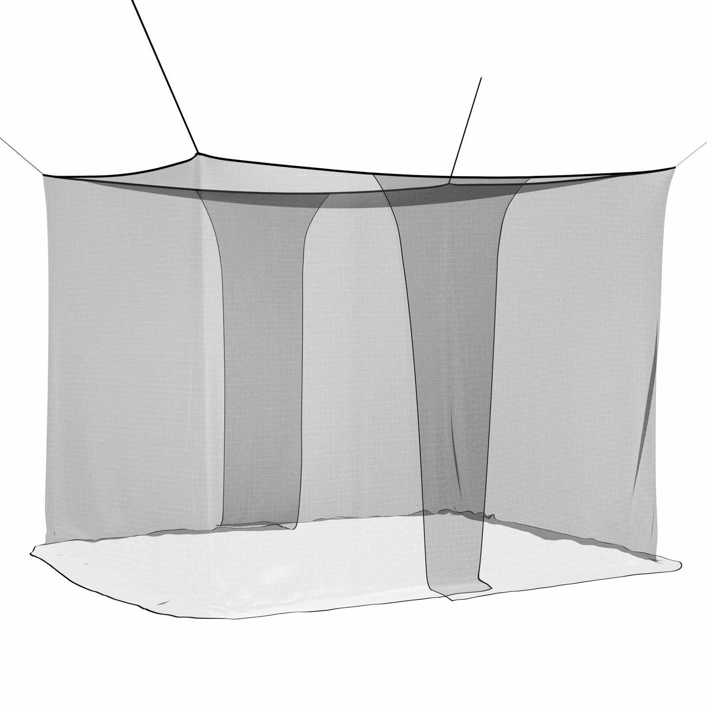 vidaXL Δίχτυ κουνουπιών για κρεβάτι 156 mesh Μαύρο 220 x 200 x 210 εκ