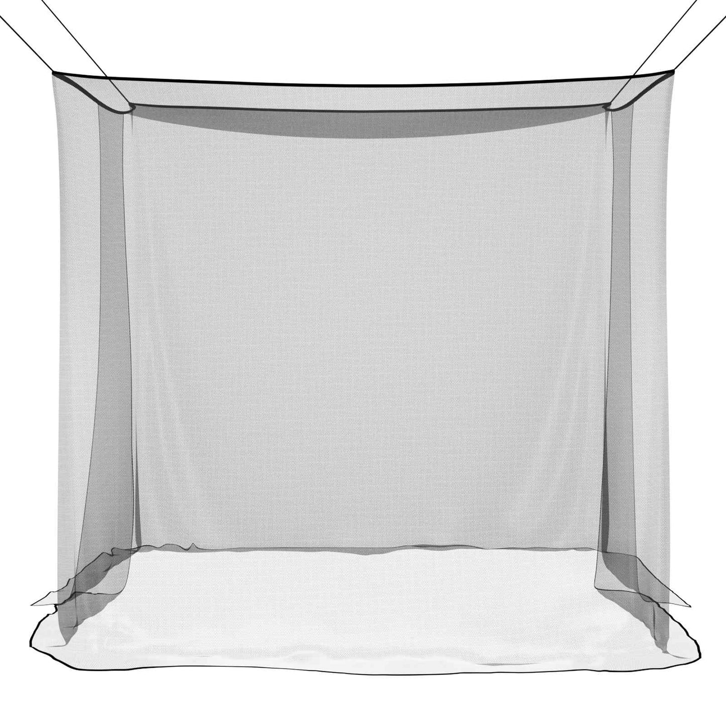 vidaXL Δίχτυ κουνουπιών για κρεβάτι 156 mesh Μαύρο 220 x 200 x 210 εκ