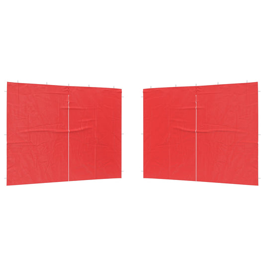 vidaXL Πλευρική Σκηνής Πάρτι 2 pcs Κόκκινο 300 x 195 εκ
