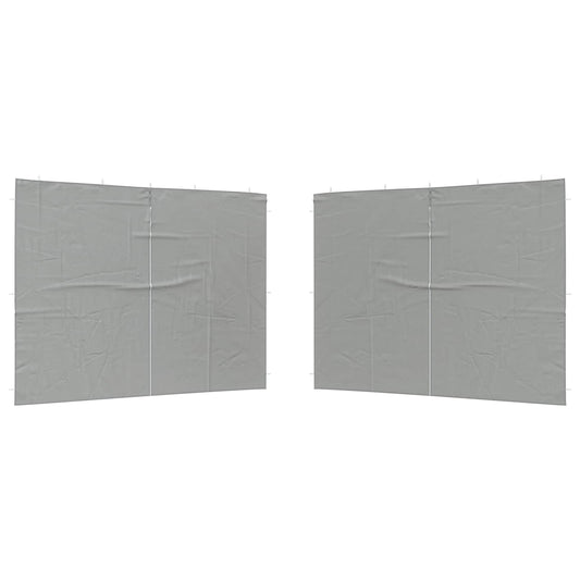 vidaXL Πλευρική Σκηνής Πάρτι 2 pcs Ανοιχτό γκρι 400 x 195 εκ.