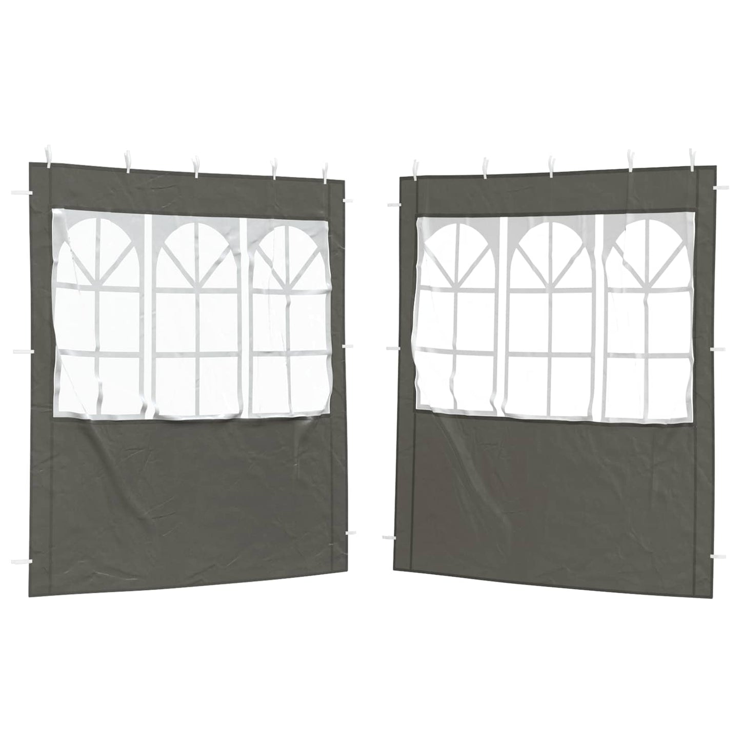 vidaXL Πλευρική Σκηνής Πάρτι 2 pcs 200 x 195 εκ. Ανθρακί
