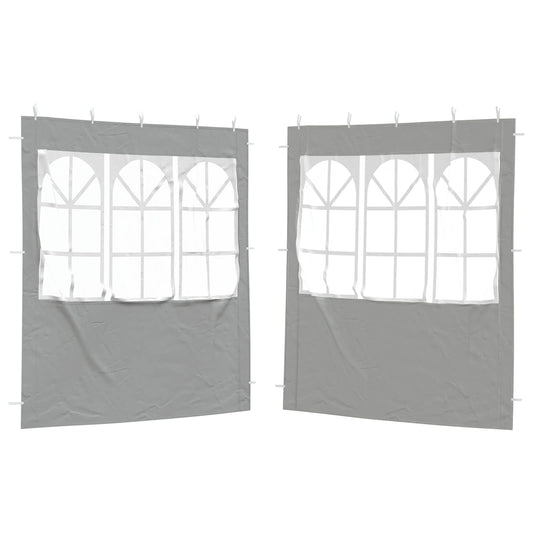 vidaXL Πλευρική Σκηνής Πάρτι 2 pcs 200 x 195 εκ. Ανοιχτό γκρι